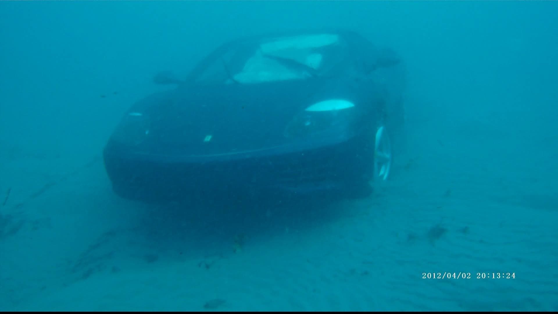 Florida Man Drives Ferrari 360 Into Ocean at Top Speed, Photos Show Car Submerged 30 Feet Below