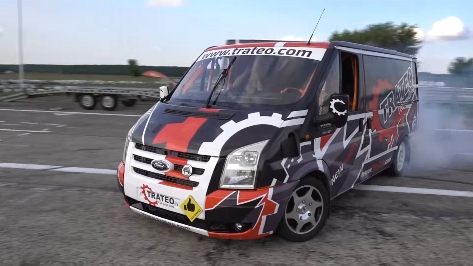 This BMW-Swapped Ford Transit Van Is a 440-Horsepower Monster Drift Machine