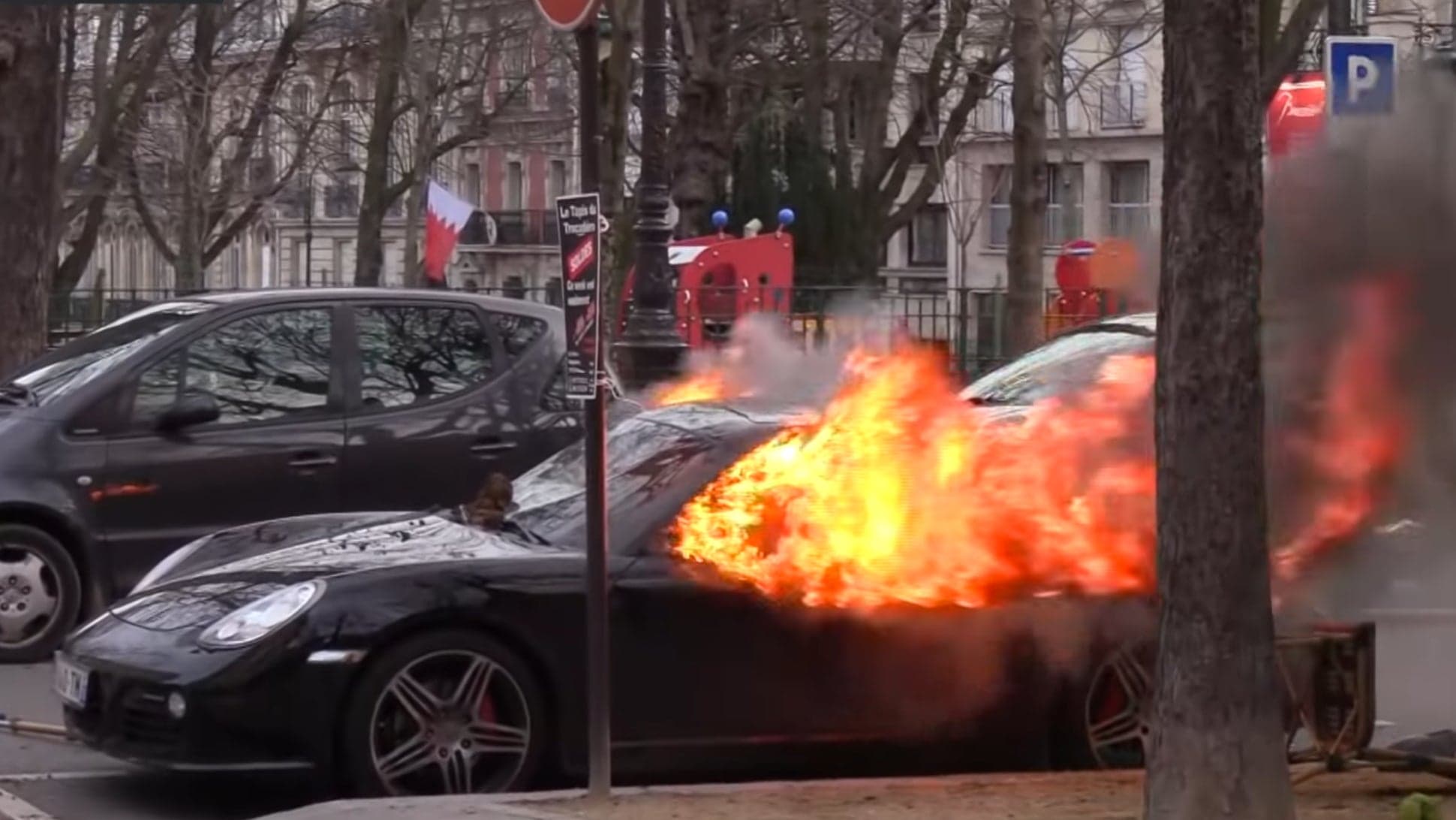 French Protesters Destroy Porsches and Ferrari in Ongoing Unrest Over Taxes