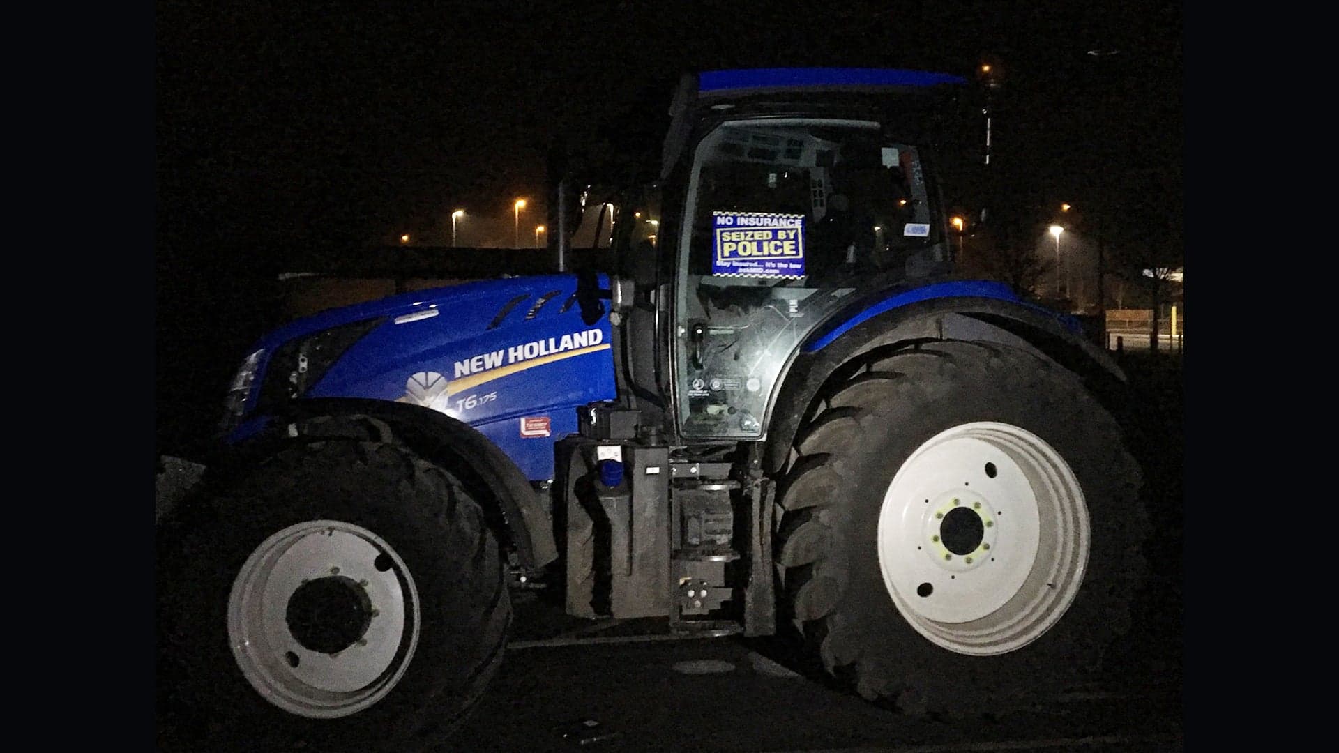 Police Seize New Holland Tractor Caught Street Racing Against Motorcycles