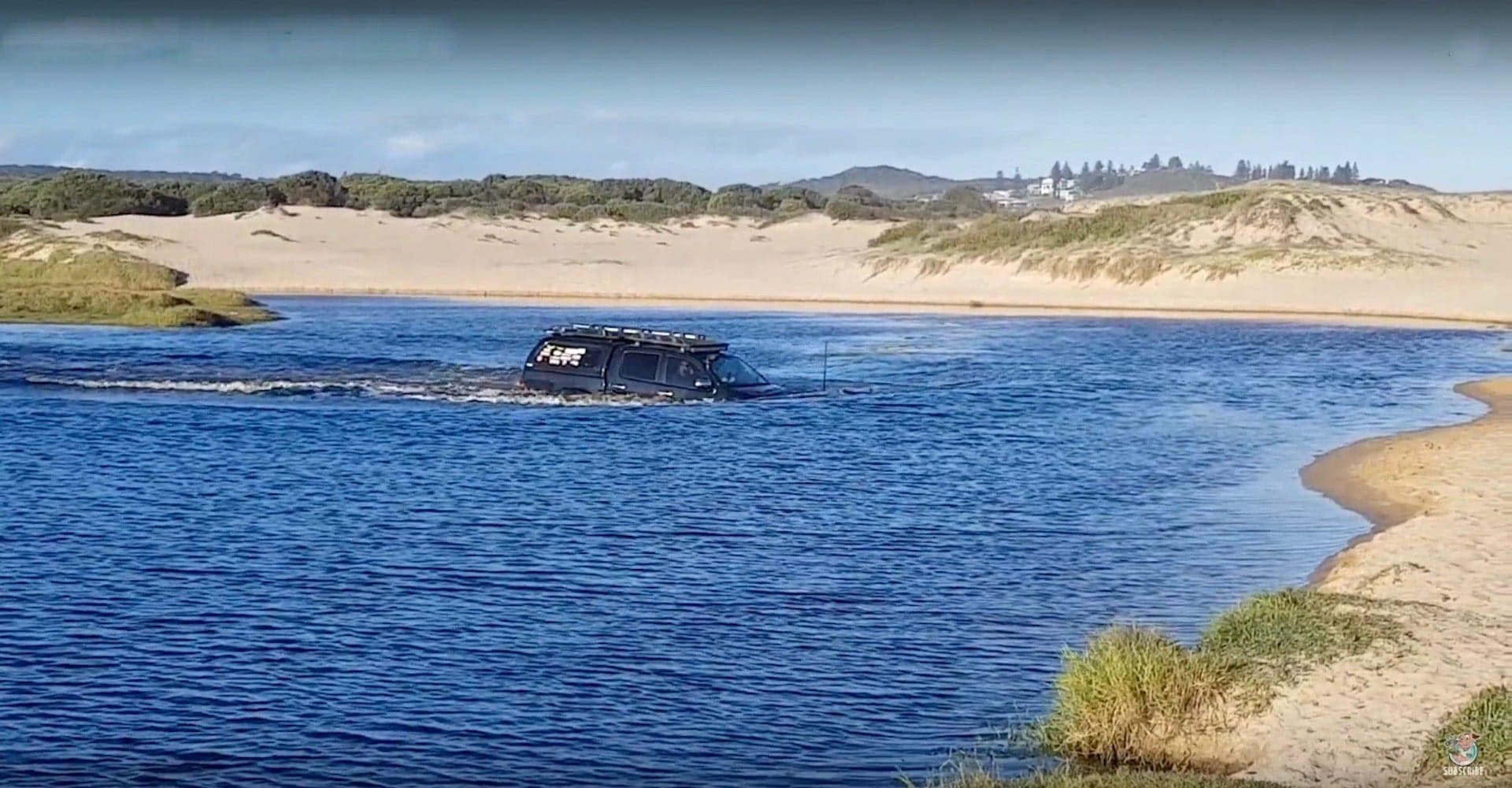 Watch a Toyota Hilux Pull Off a Mind-Boggling Water Crossing by Fording and Floating