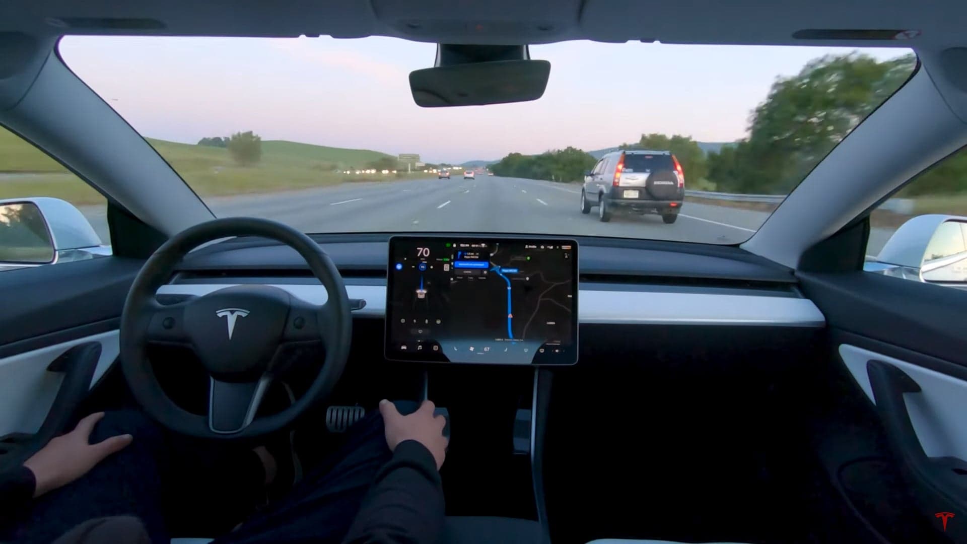Watch a Tesla Model 3 Take Its First Fully Autonomous Drive on Public Roads