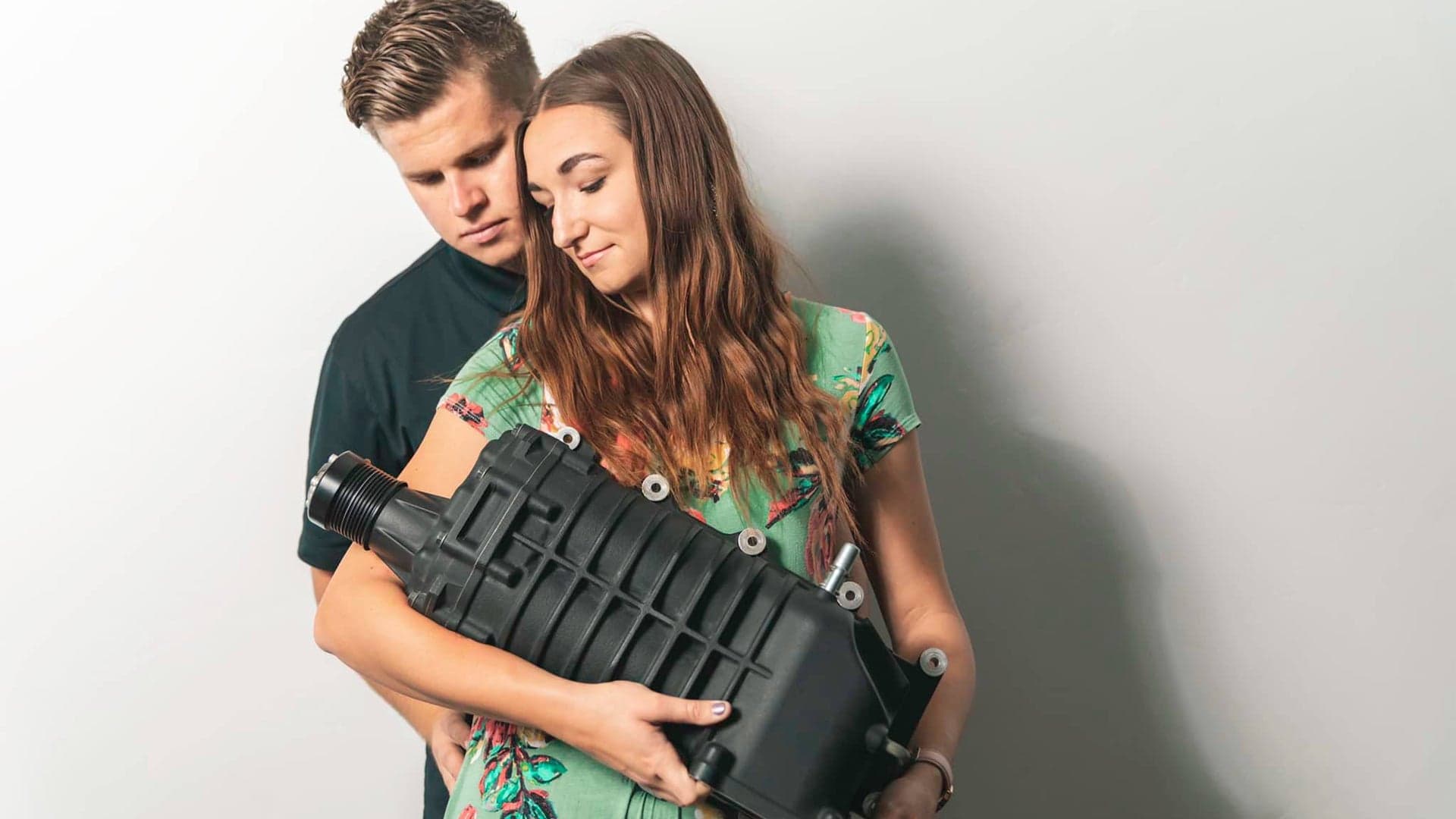 Couple Pranks Parents Everywhere by Taking Cliche Newborn Photos With Their Supercharger, Baby Eaton