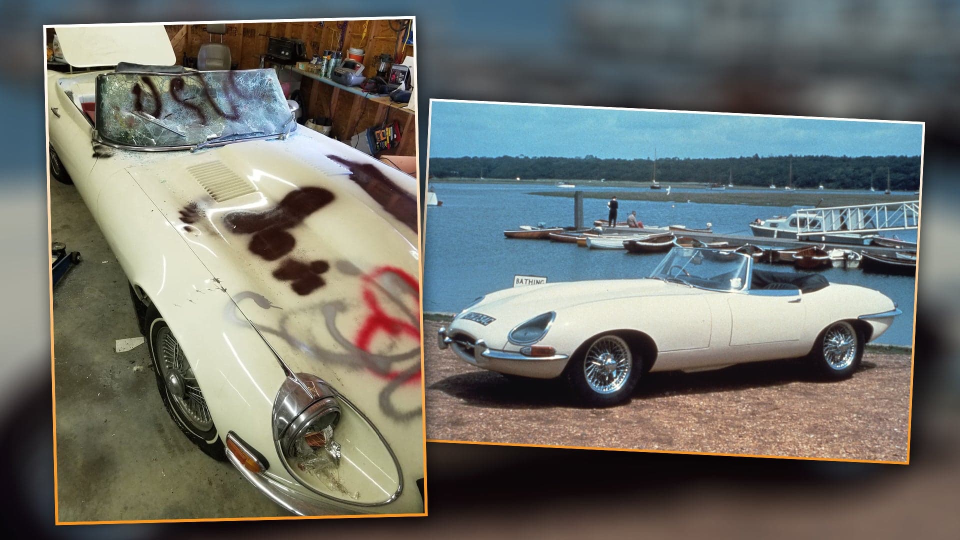 These Vandalized Jaguar E-Type and Austin-Healey Classics Will Make Your Blood Boil