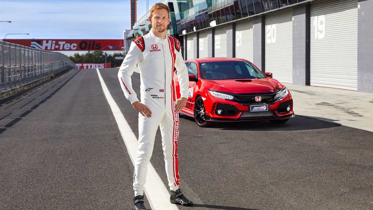 Watch: Jenson Button Looks Ready To Fall Asleep Attacking Racetrack in Honda’s Civic Type R