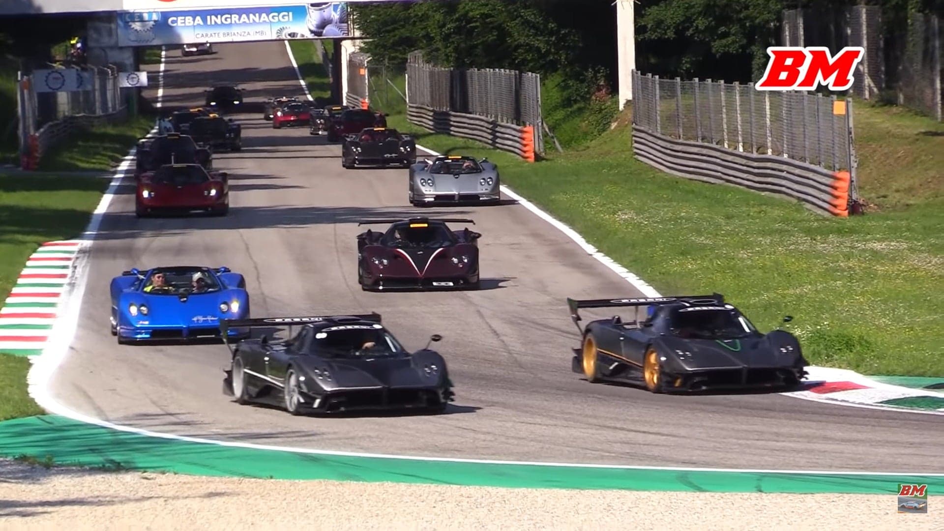 Listen to Over 40 Pagani Zonda and Huayra Supercars Storm the Historic Monza Circuit