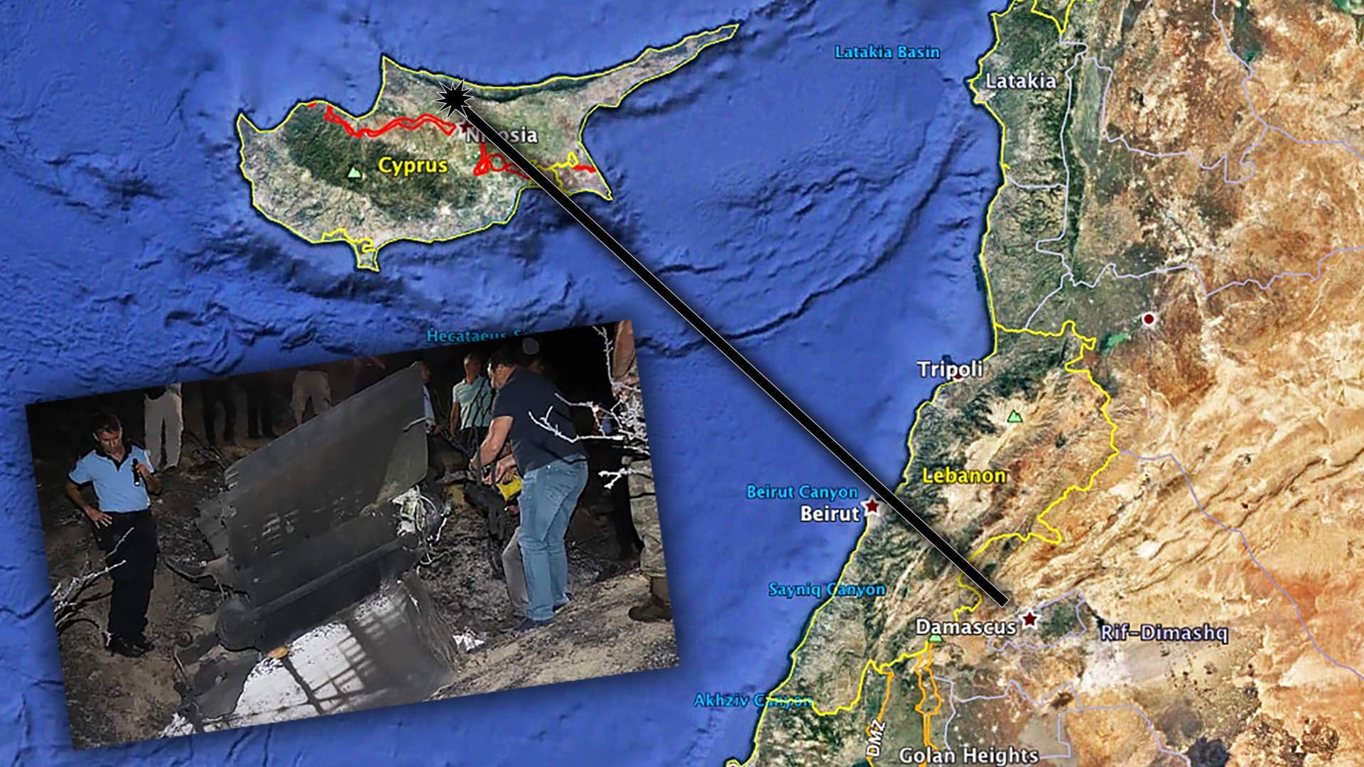 Errant Syrian Missile Flies Over Mediterranean And Crashes Onto Island Of Cyprus