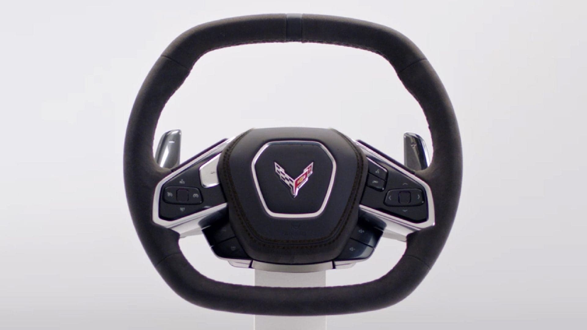 This Is the Mid-Engine 2020 Chevrolet Corvette C8’s Square Steering Wheel