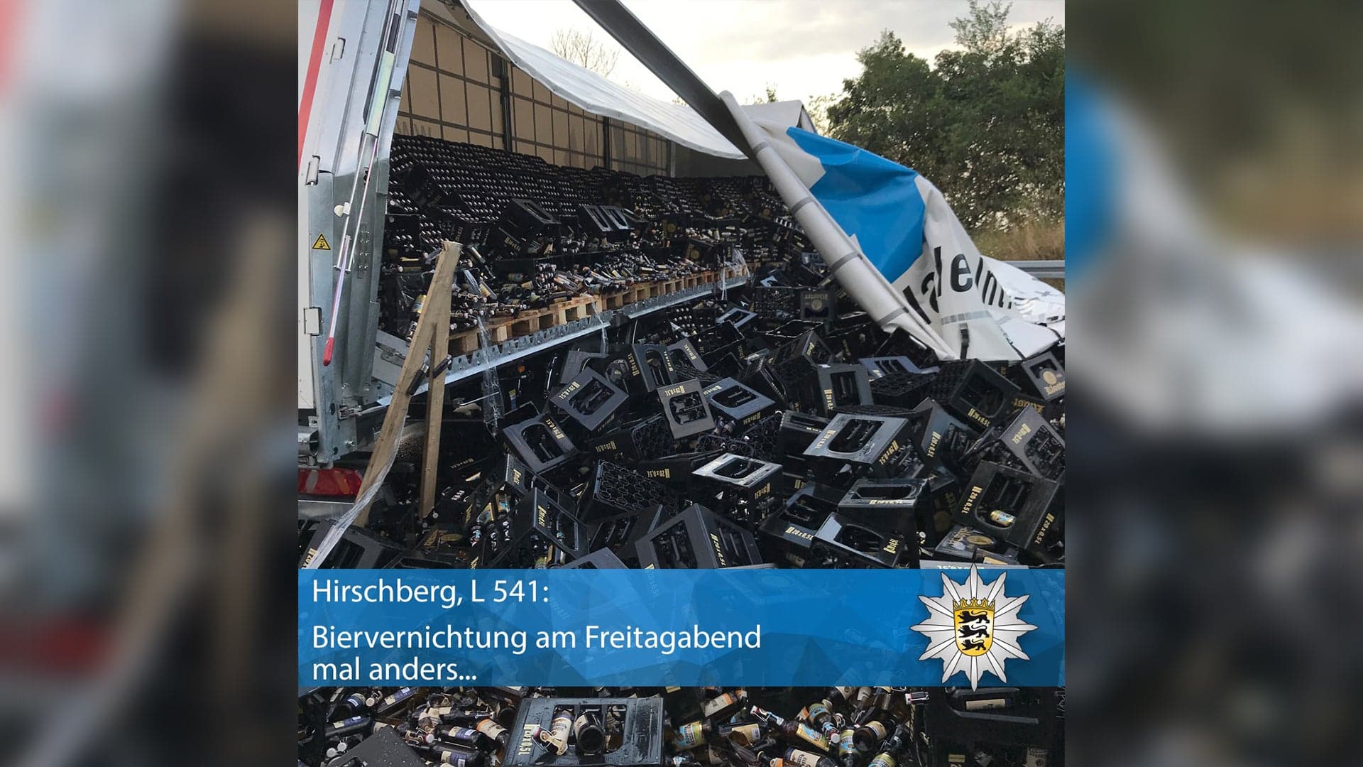 Semi-Truck Crash in Germany Spills Over 10,000 Bottles of Beer on Autobahn