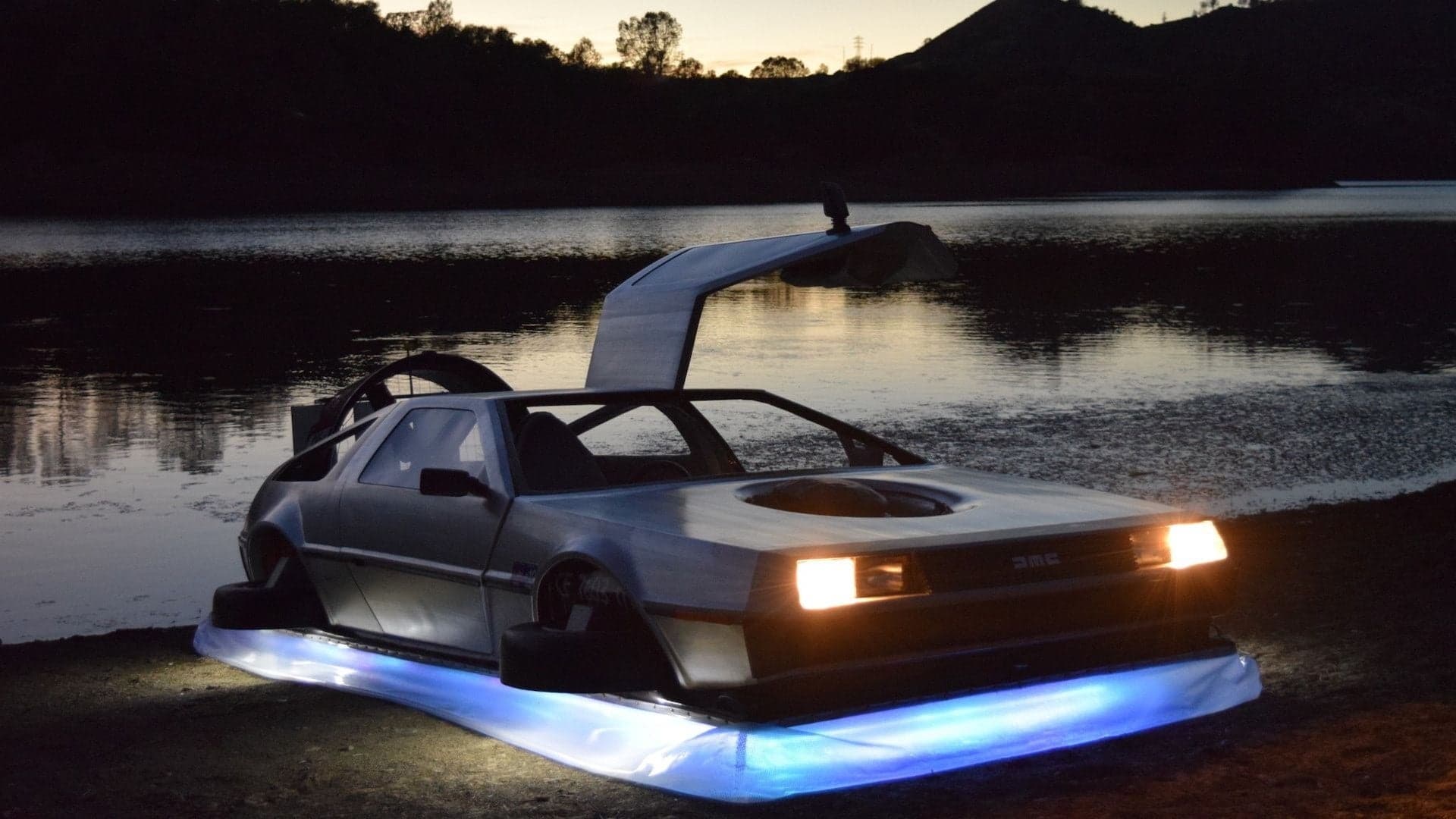 For Sale: DeLorean Hovercraft Replica Made of Plywood That Runs, Drives on Land and Sea