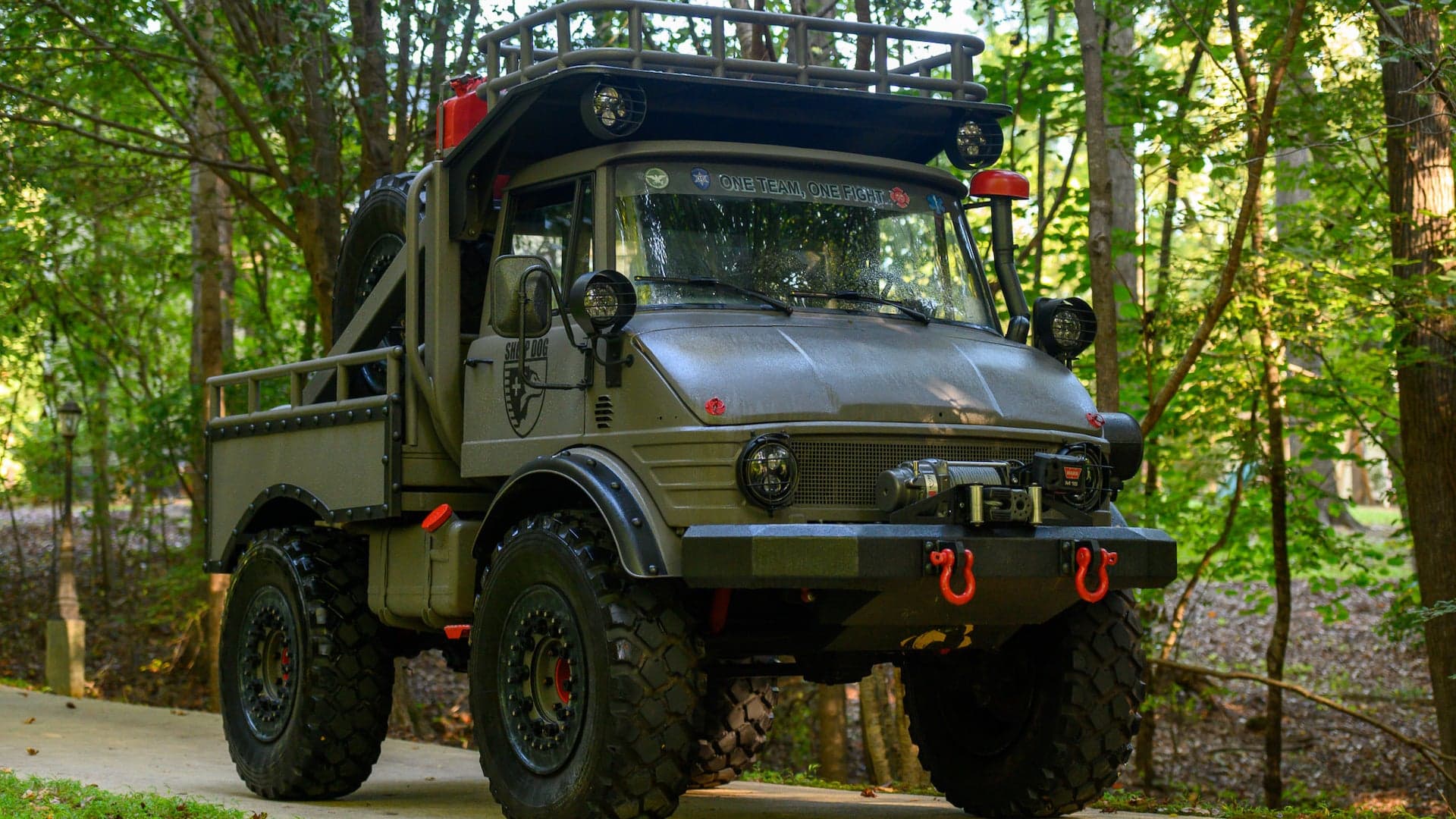 Modified 1987 Freightliner Unimog on Monstrous 43-Inch Tires Is Excessive in the Best Way
