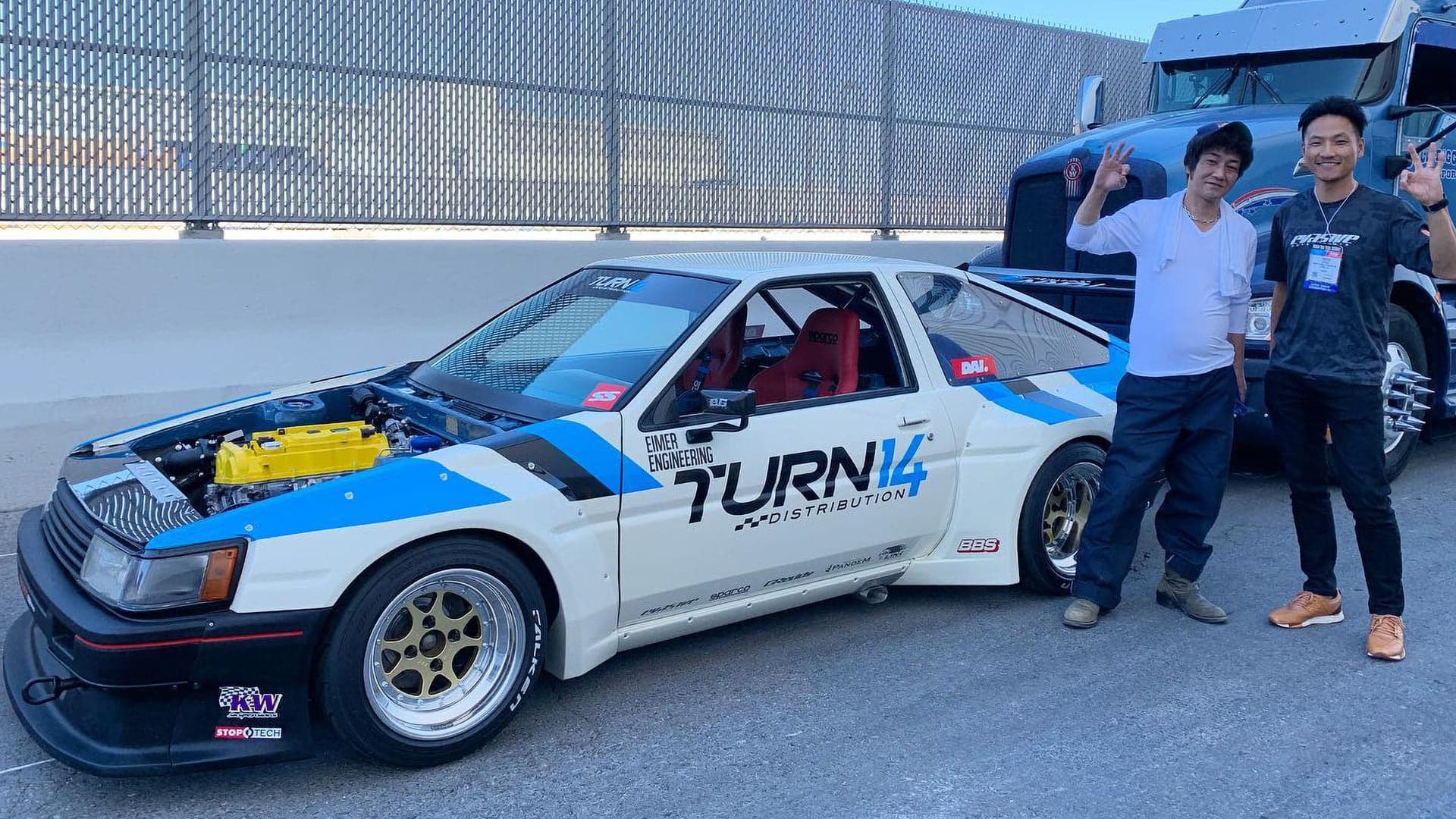This Toyota Corolla AE86 Drift Car Is Powered by a New Honda Civic Type R Engine