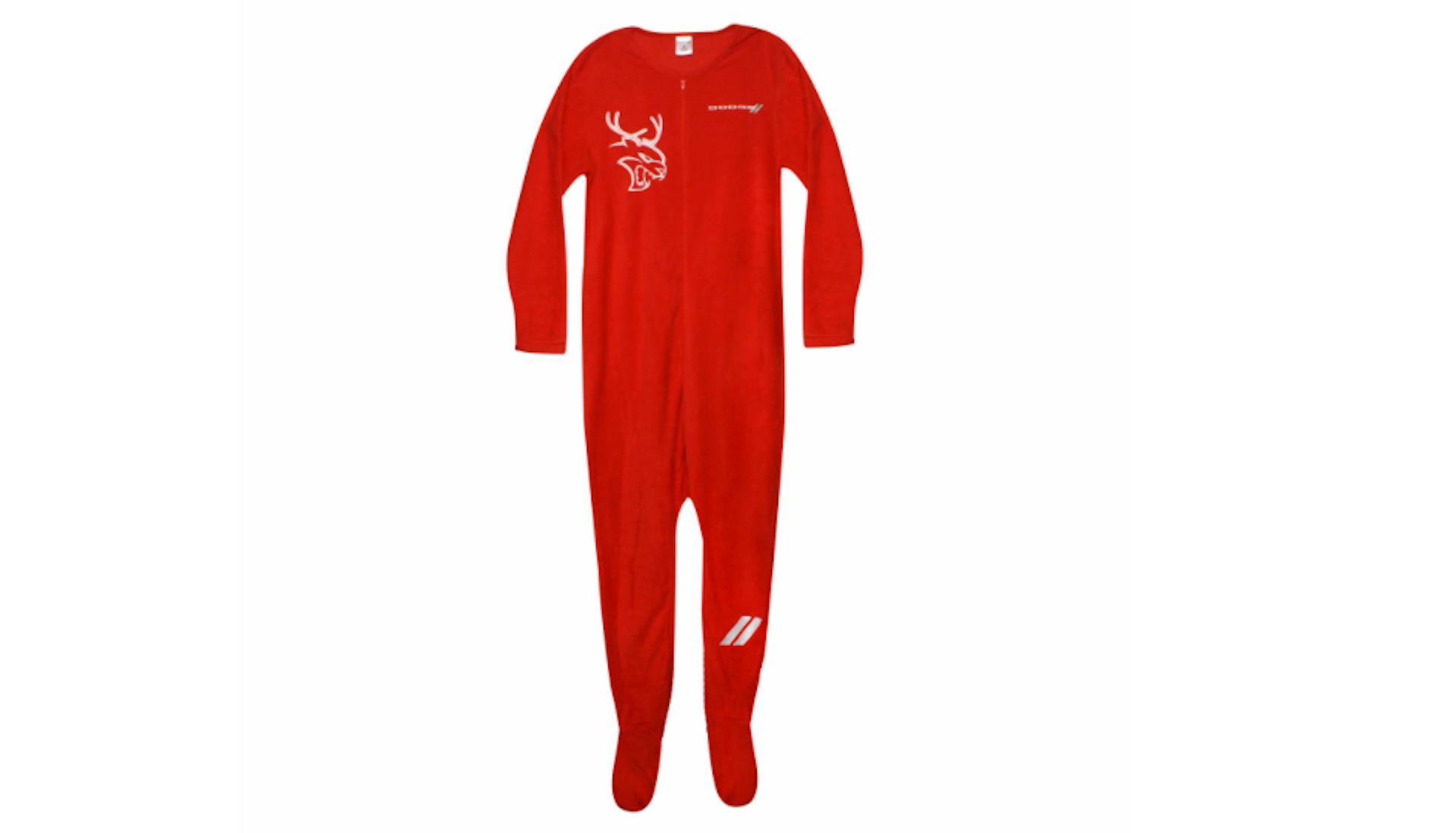 Relax With Fury in a Dodge Hellcat Reindeer Adult Onesie This Holiday Season