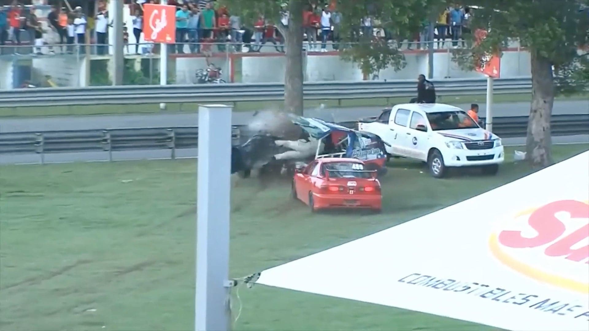 Watch a Racing Driver Survive an Unbelievable Crash That Split Honda Civic Apart