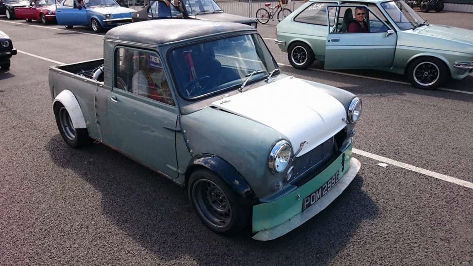 Tail-Happy 1969 Mini Pickup Truck Is Powered by a Bed-Mounted Twin-Turbo V8