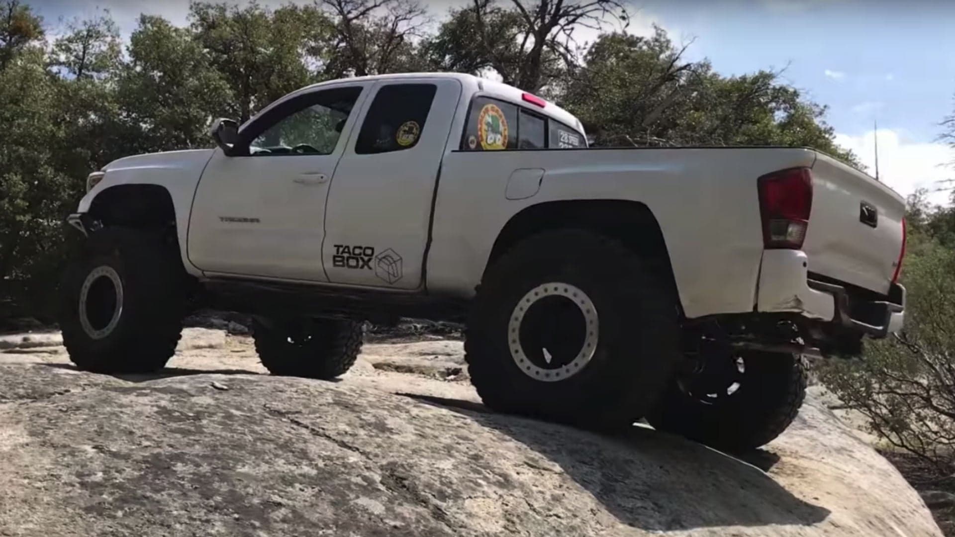 Watch a Driverless Toyota Tacoma Easily Conquer a Car-Sized Boulder