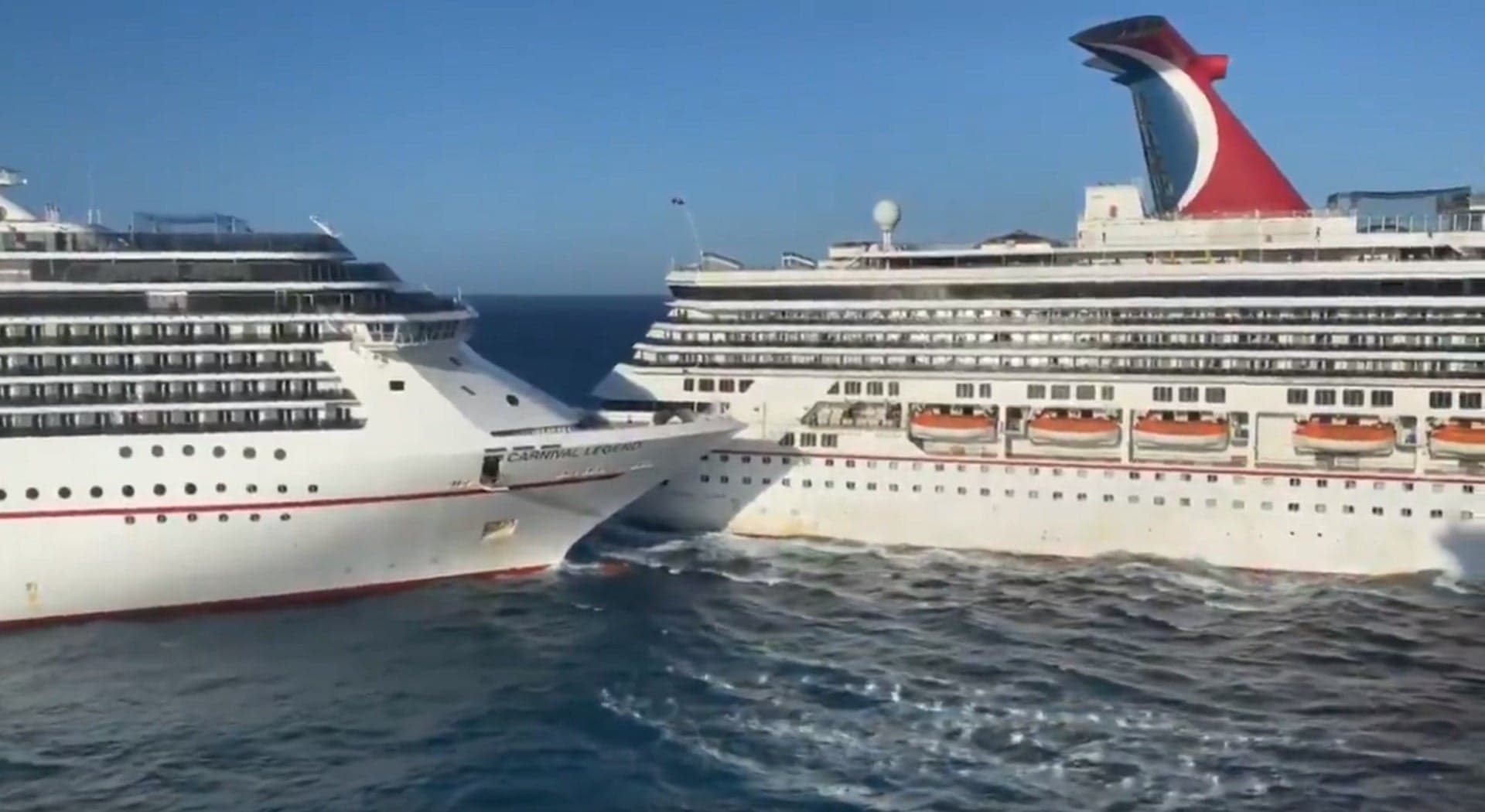 Watch the Moment When Two Carnival Cruise Ships Crash Into Each Other