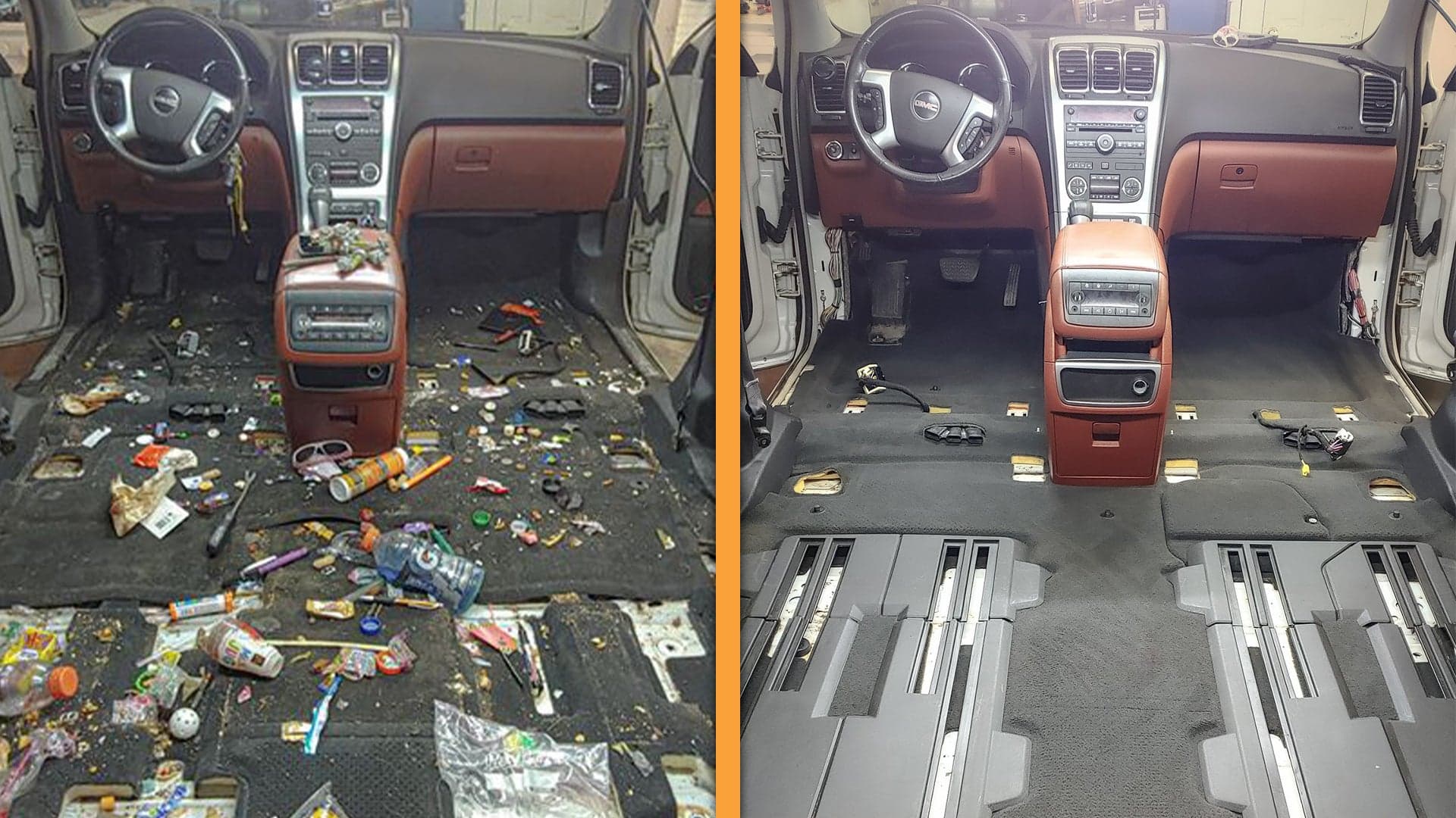 Gaze in Horror at This GMC Acadia’s Disgusting Interior