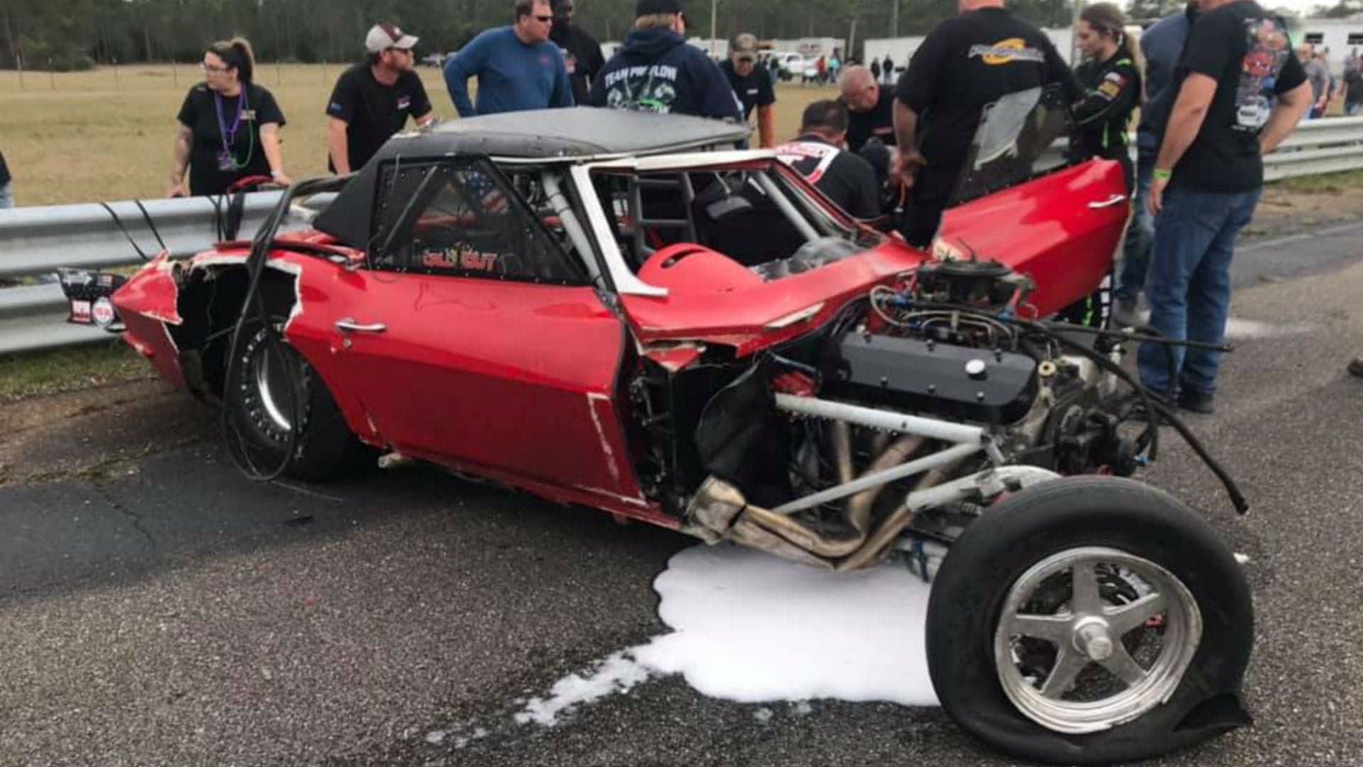 Street Outlaws Racer Walks Away From Fiery Crash in Chevy Corvette