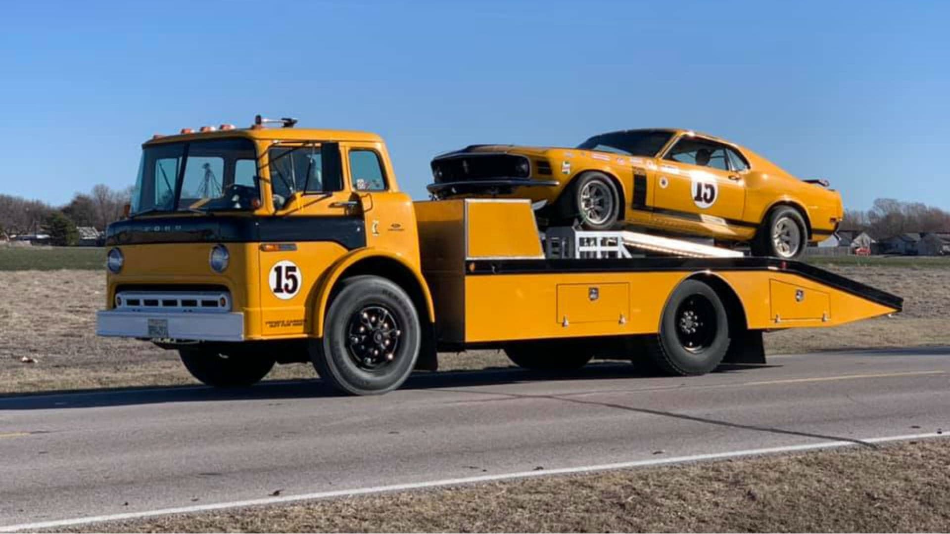 Rule the Track With This Restored 1970 Ford Mustang Boss 302 and Matching Car Hauler