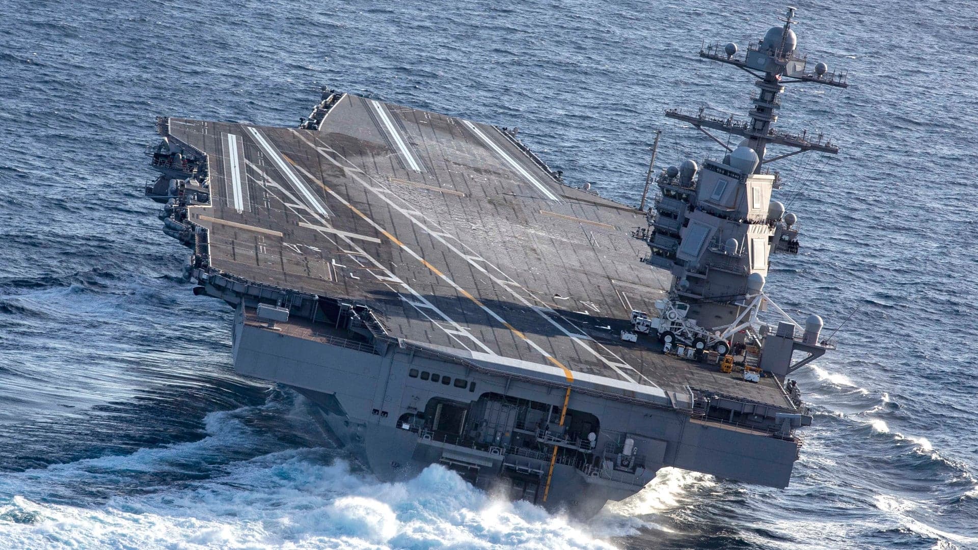 New Report On The Navy’s Troubled Ford Class Aircraft Carrier Is Literally The Shits