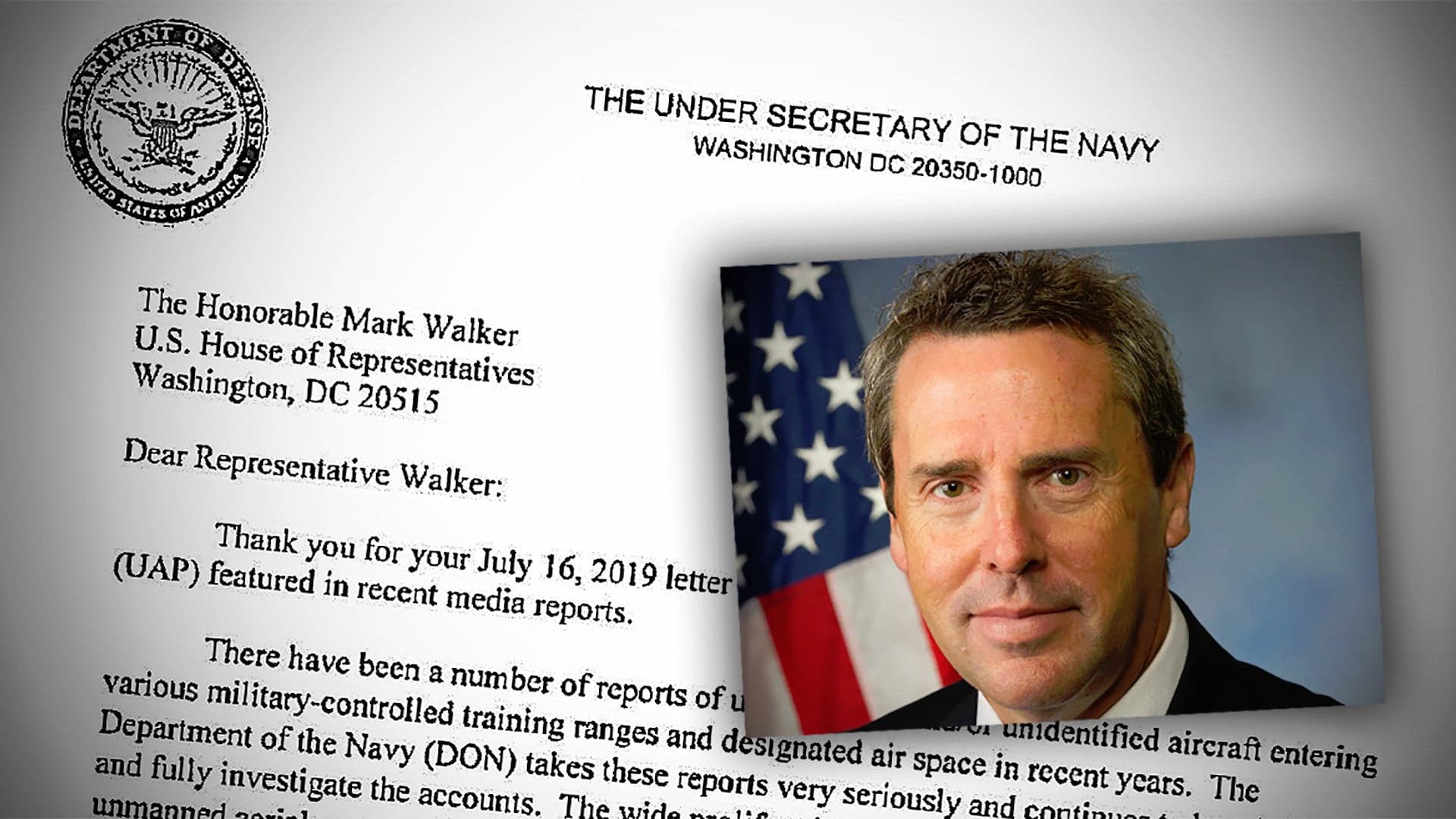This Is The Letter The Navy Sent A Congressman Who Was Demanding Answers About UFOs