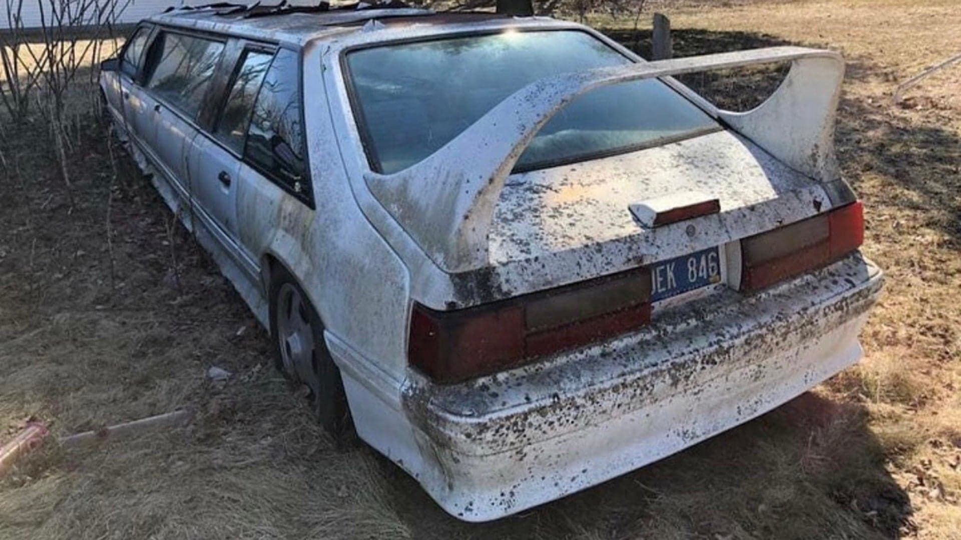 Help Us Solve the Mystery of this Fox-Body Ford Mustang Limo Rotting in a Field