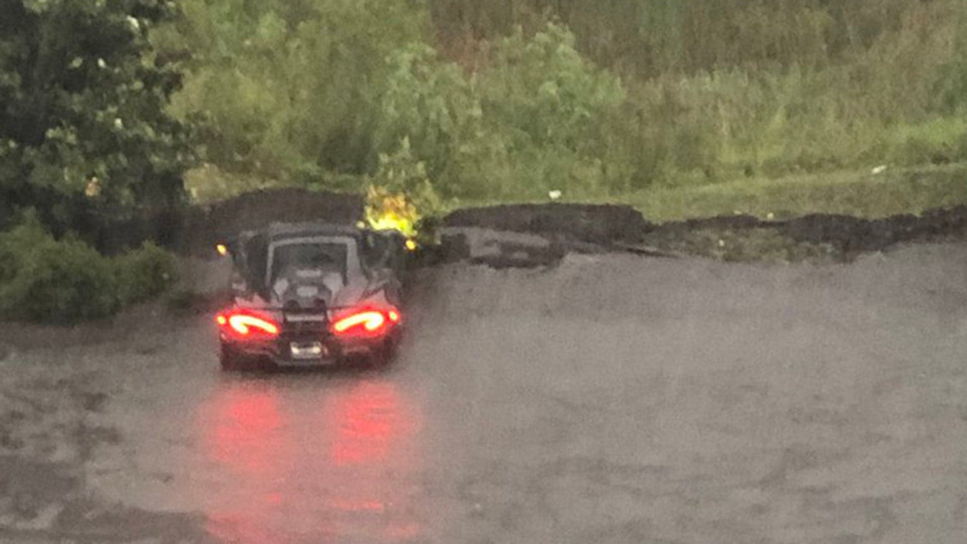 Driver Sends His $256K McLaren 600LT Straight Into South Carolina Floodwaters