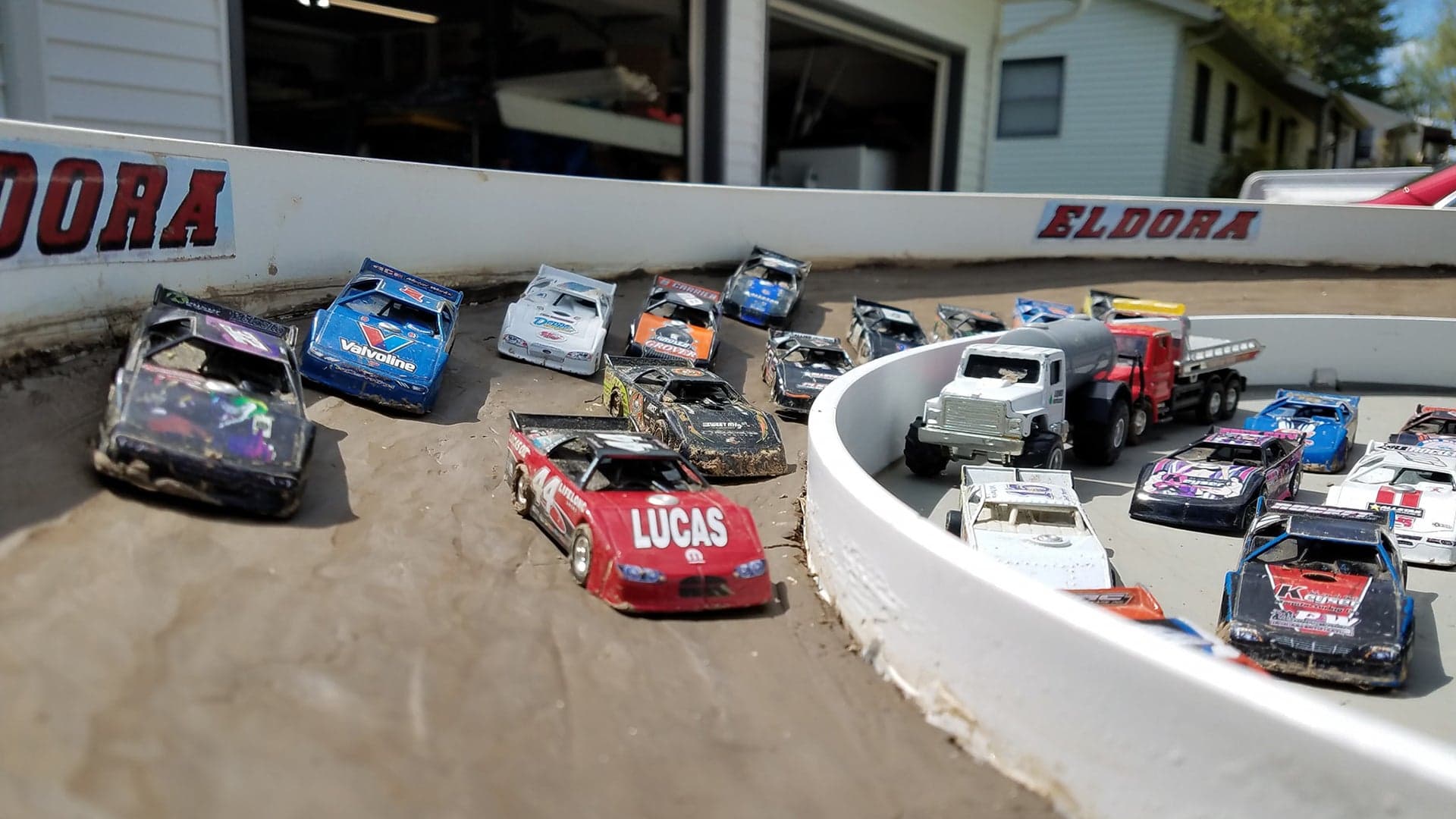 Father and Son Build Scale Model Eldora Speedway Because They Miss Racing