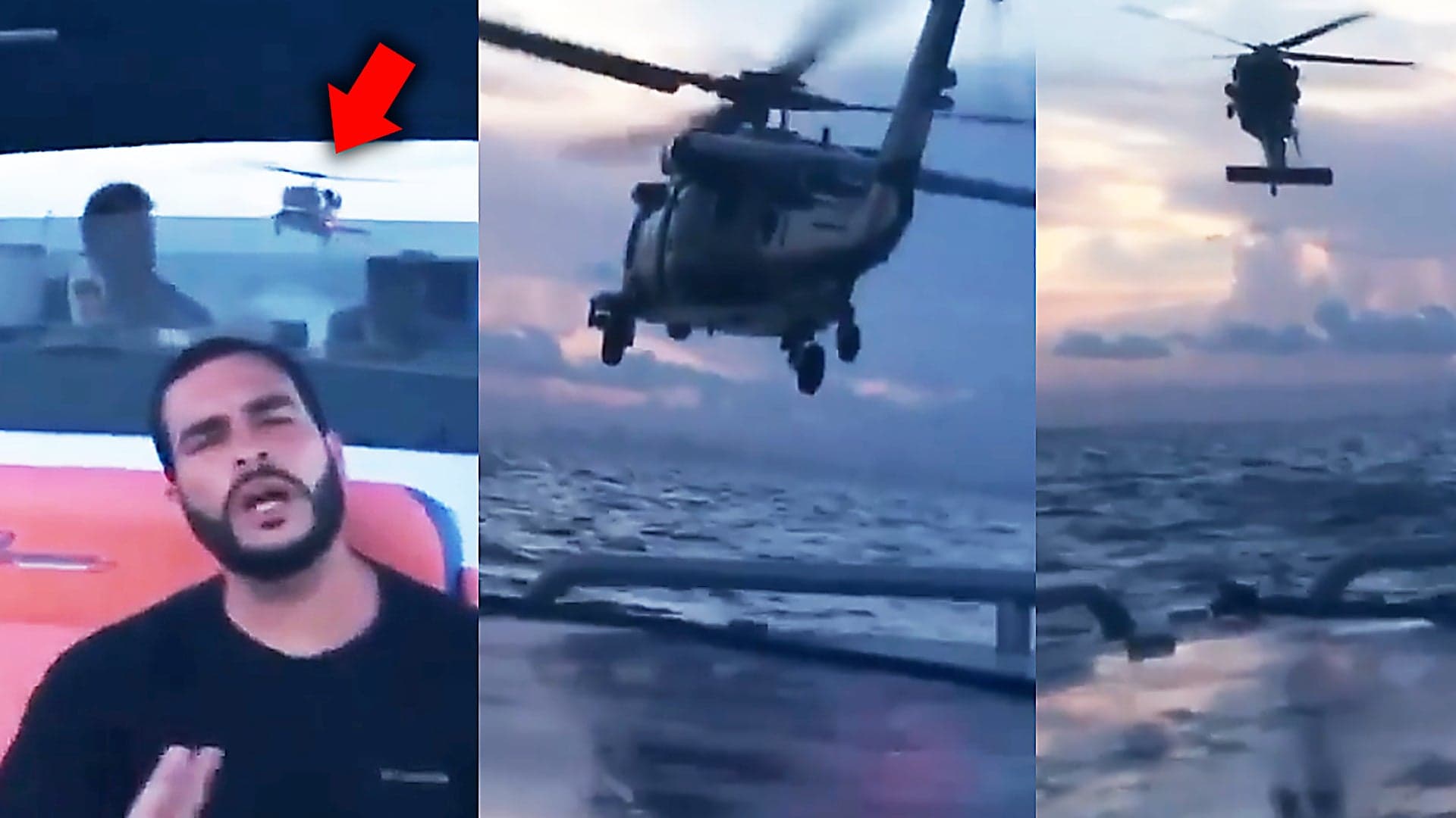 Watch This UH-60 Black Hawk Pounce On An Unsuspecting Speedboat And Then Go Vertical