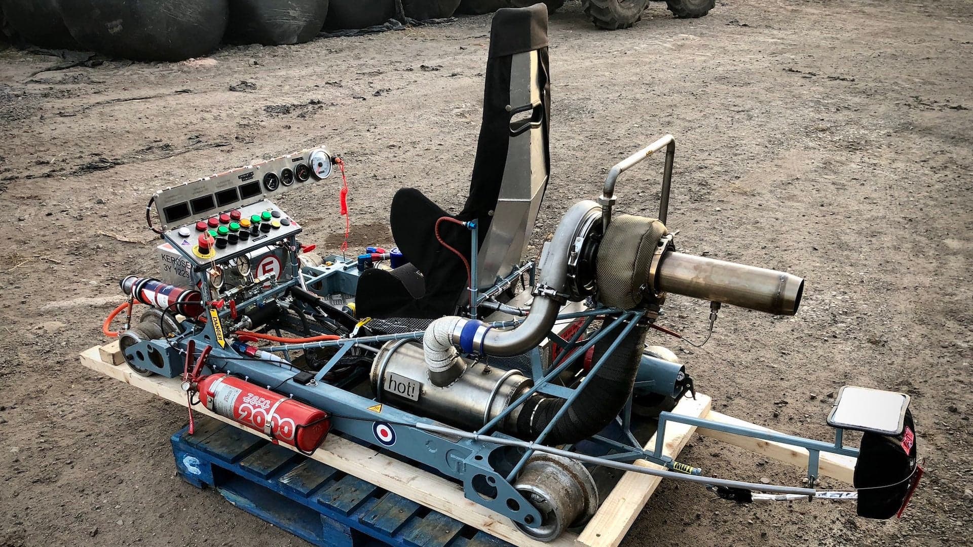 This Jet-Engined Mini Rail Kart Belongs on a Roller Coaster Right Now