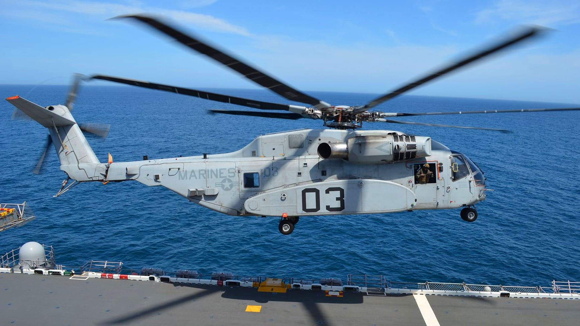 This Is Our First Look At The Marines’ New CH-53K King Stallion Flying From A Ship