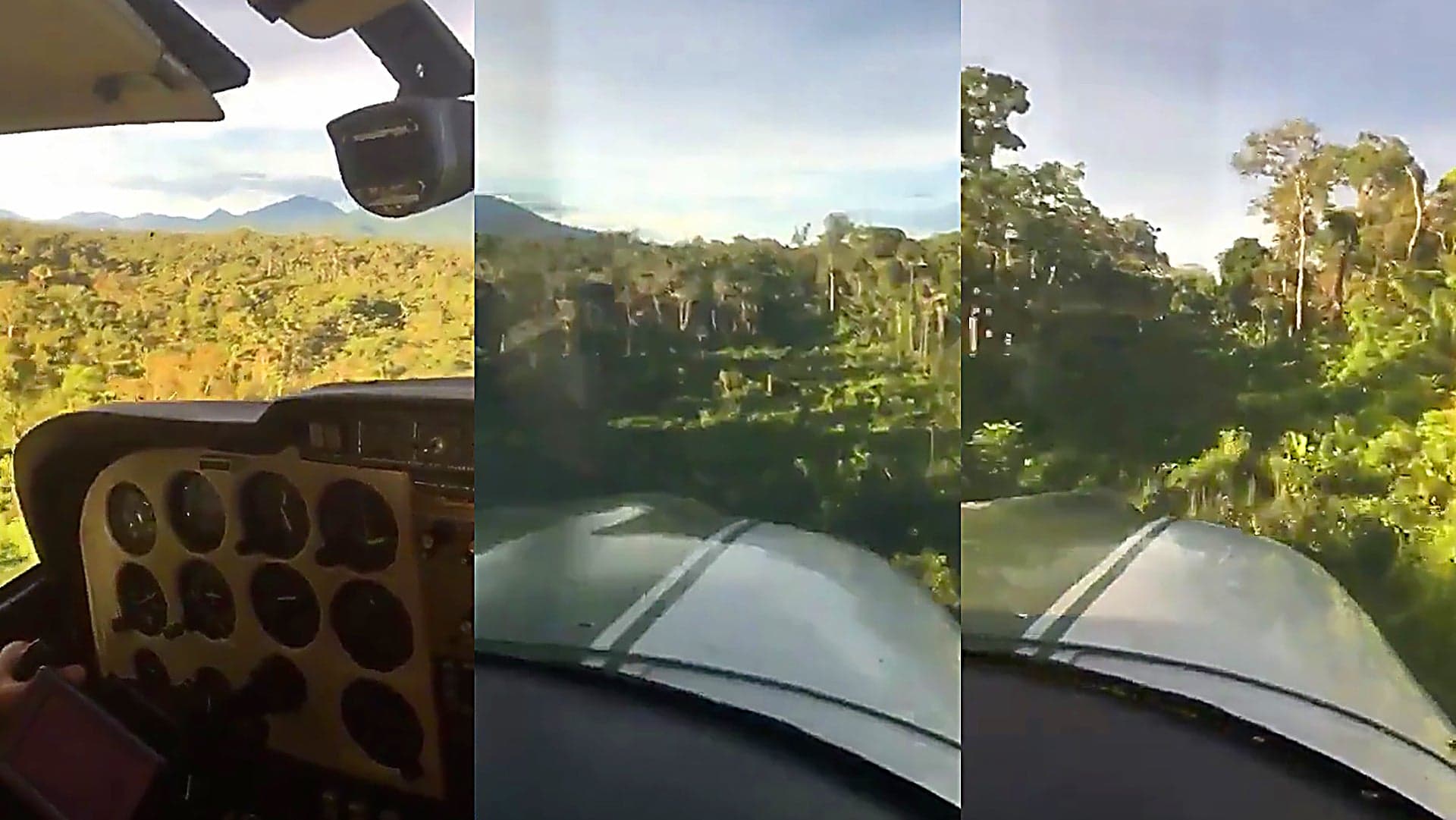 Watch This Crazy Cockpit Video Of A Cessna Landing In A Hole In The Jungle