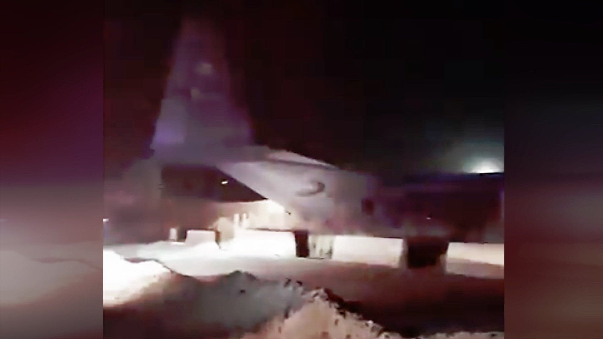 Air Force C-130H Smacks Into Wall, Bursts Into Flames After Overshooting Runway In Iraq