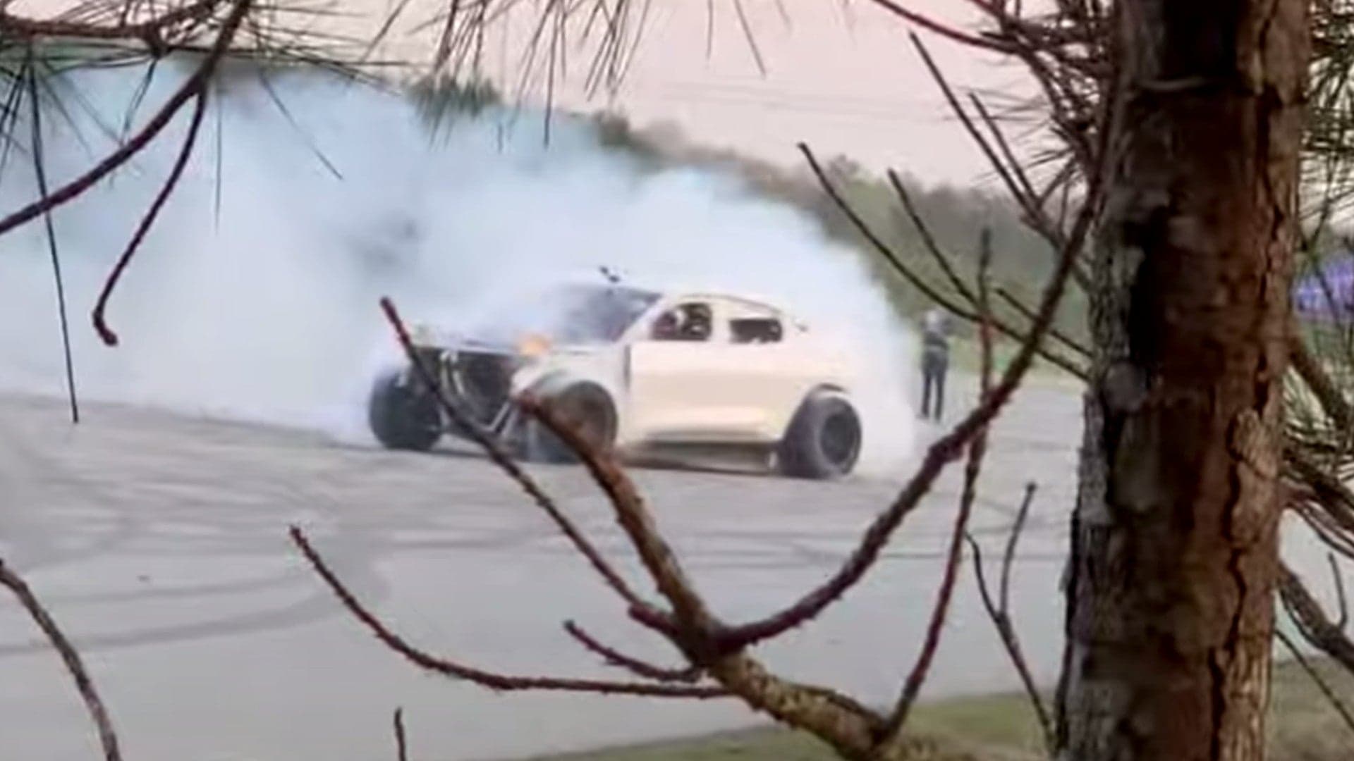 Extremely Fast Ford Mustang Mach-E Prototype Spotted Drifting Like Mad