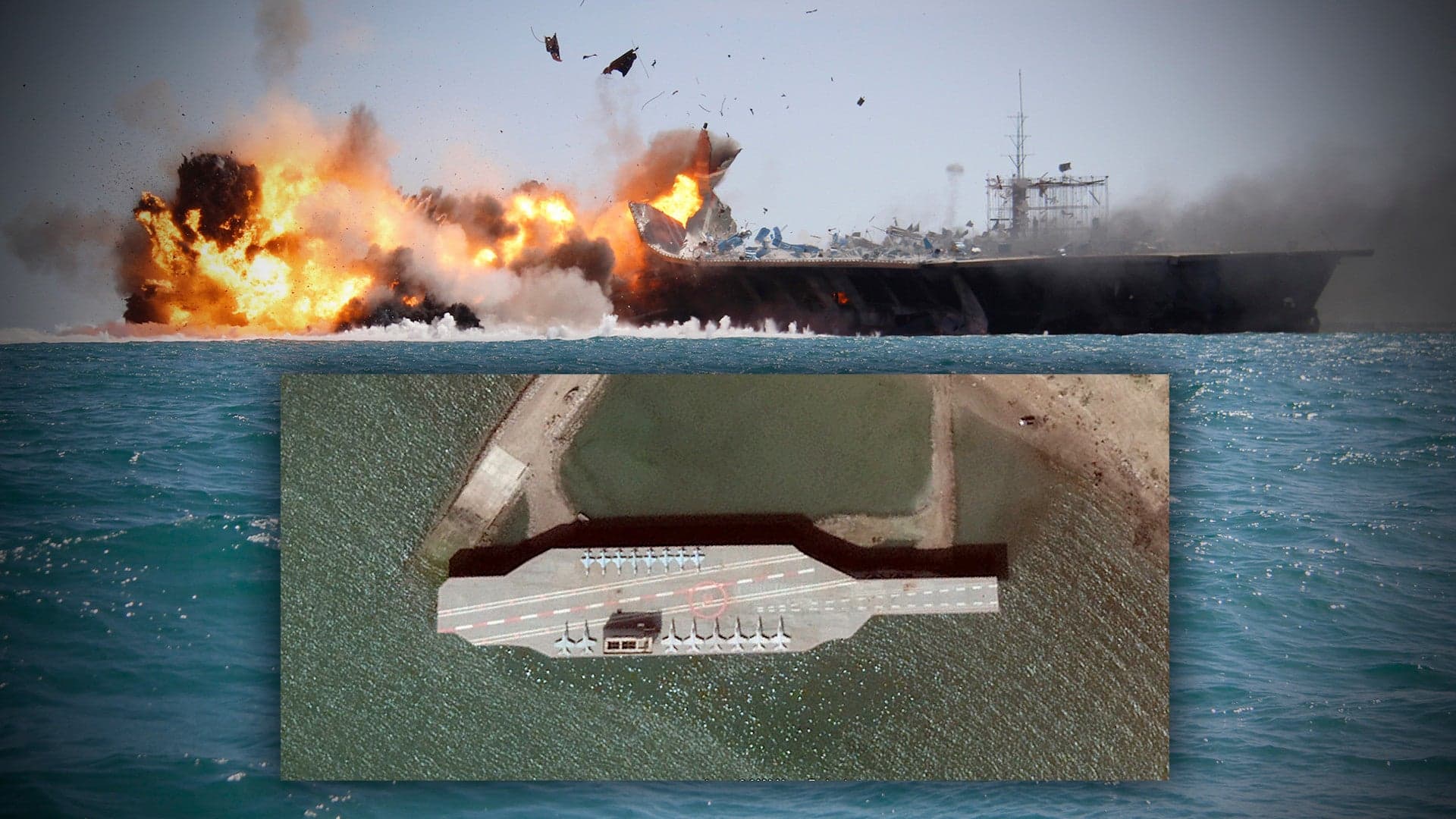 Iran Looks Set To Blow Up Its Fake Aircraft Carrier Again