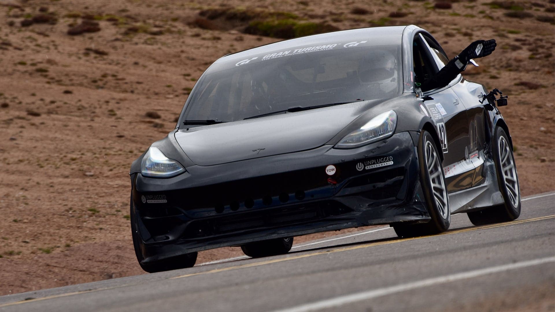 Tesla Model 3 Crashed on Friday, Rebuilt on Saturday, Driven to Second in Pikes Peak on Sunday