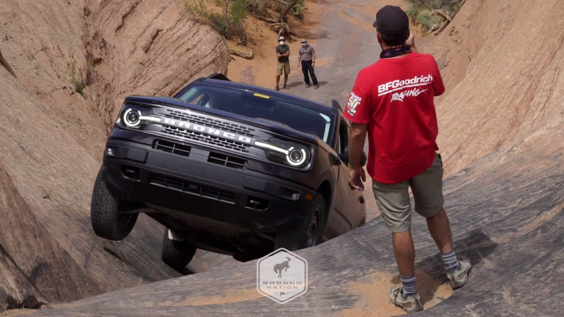 Watch a Stock 2021 Ford Bronco Sport Straight Up Wheel Its Way Through Moab