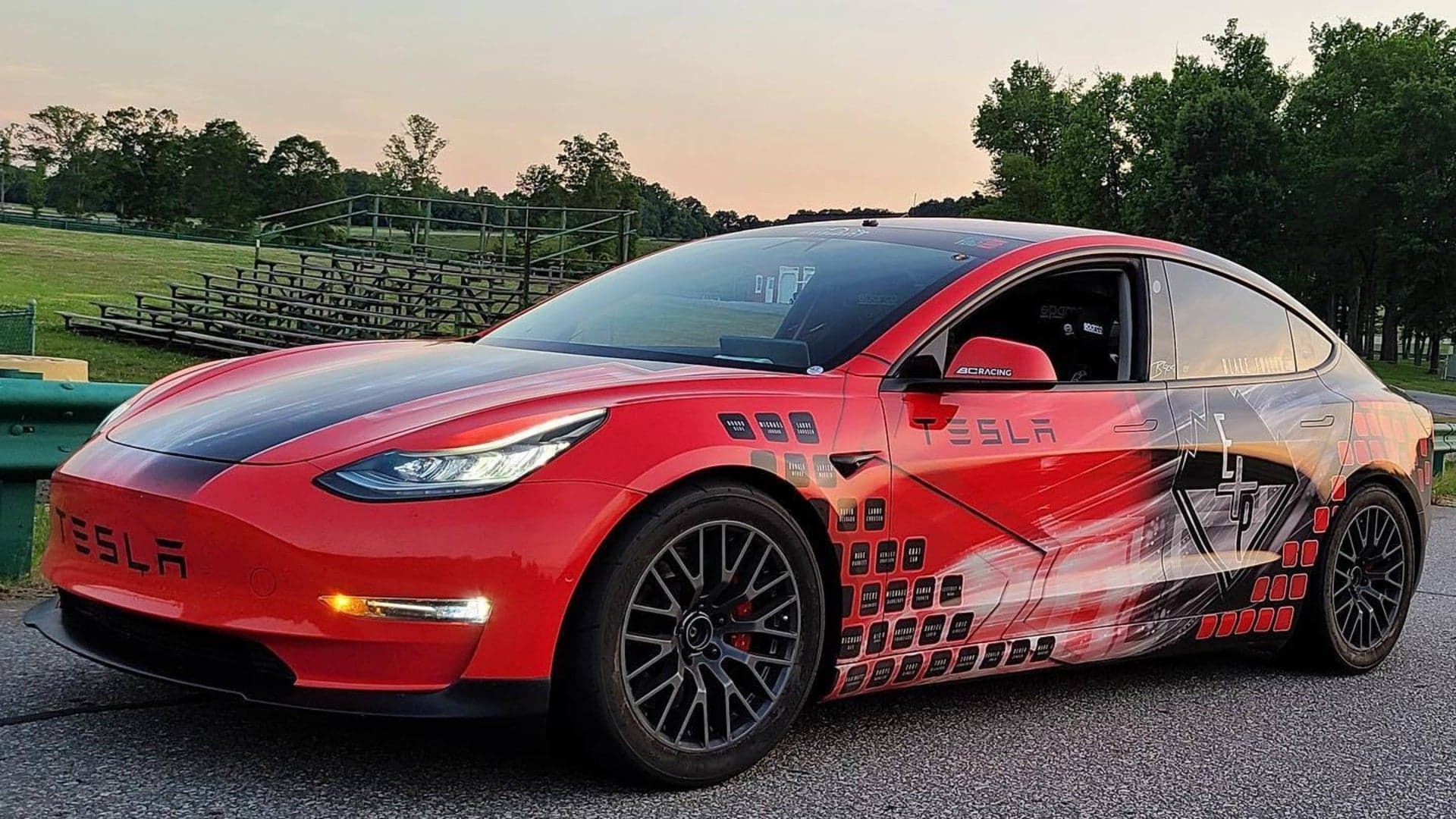 Three Modified Tesla Model 3 Race Cars Will Attack Pikes Peak This Year