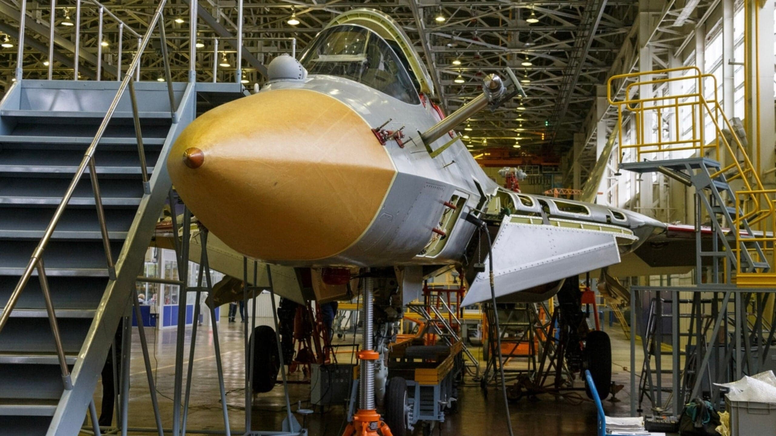 Check Out These Images Of Russia’s Second Su-57 Felon Fighter Under Construction