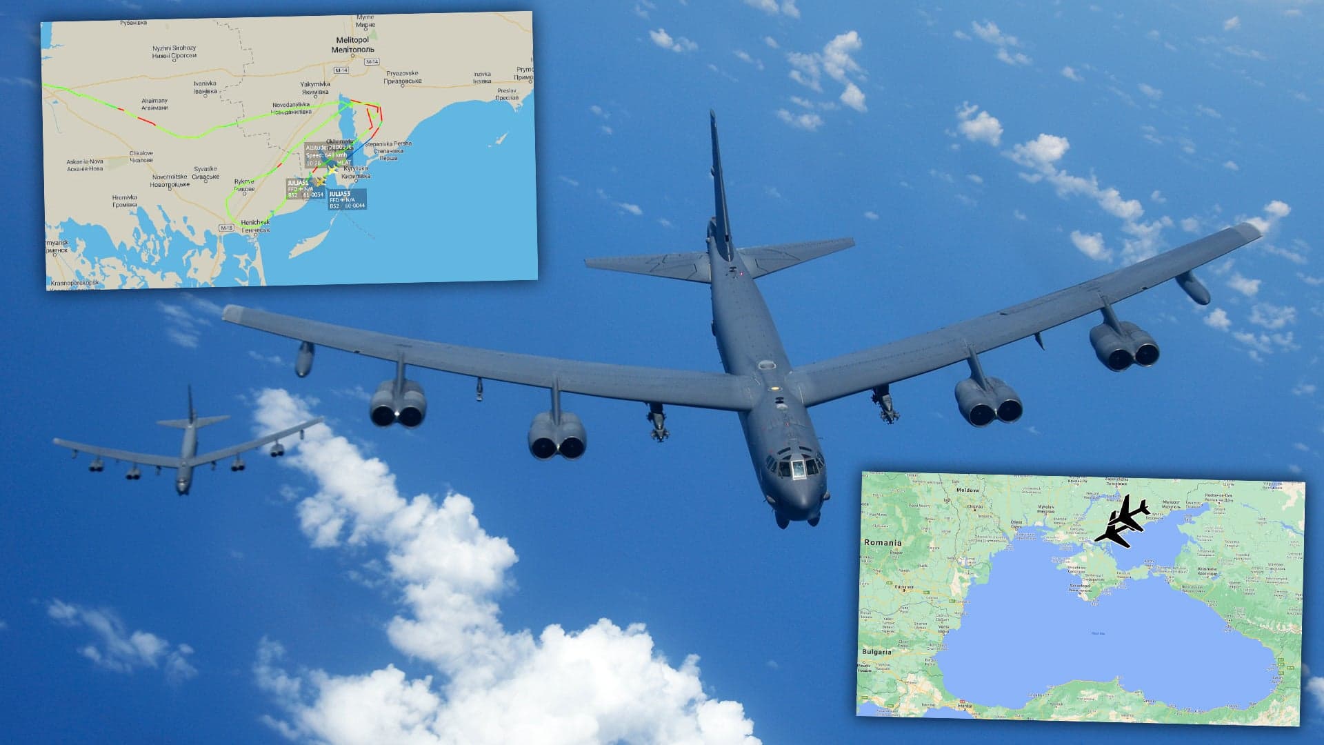B-52 Bombers Fly Unprecedented Patrol Along Edge Of Russian-Controlled Territory In Ukraine (Updated)