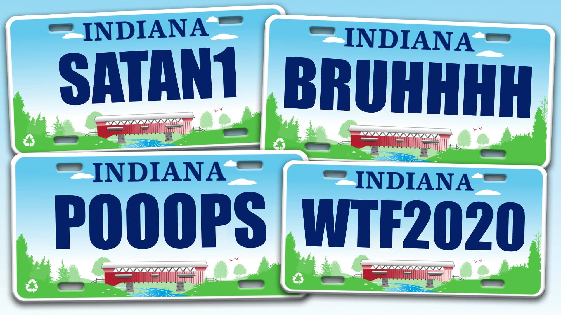 POOOPS, WTF 2020, SATAN1: Here Are Some of the Vanity Plates Indiana Rejected in 2020