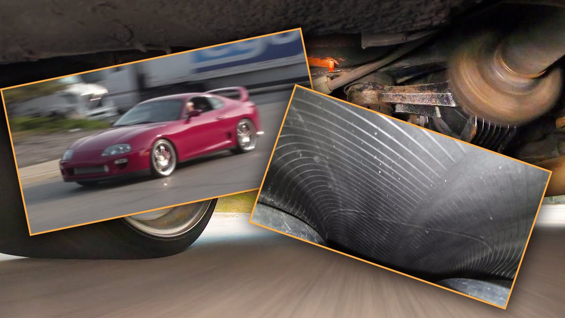 Here’s What a Drifting Toyota Supra Looks Like From Inside the Rear Tire