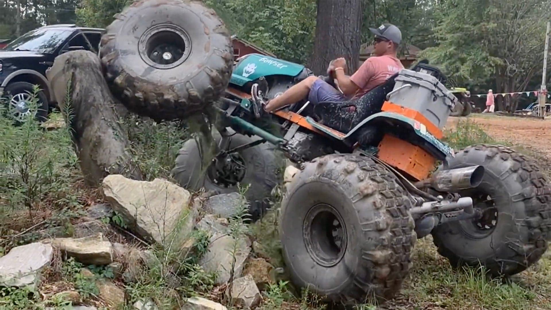 This Off-Road Lawn Mower on 38-Inch Mud Tires Can Flex with the Best
