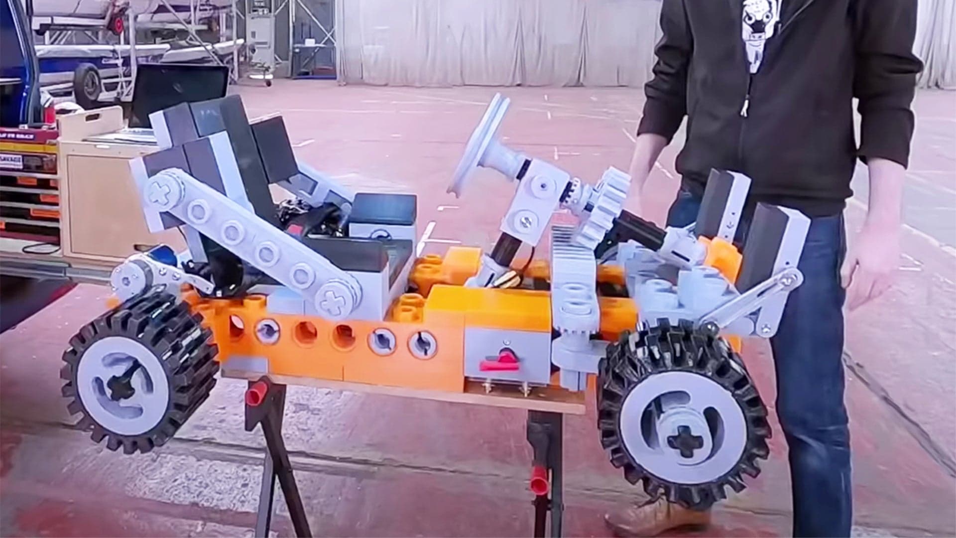 YouTuber Builds a 30-MPH Go-Kart Out of Giant, 3D Printed Lego Pieces
