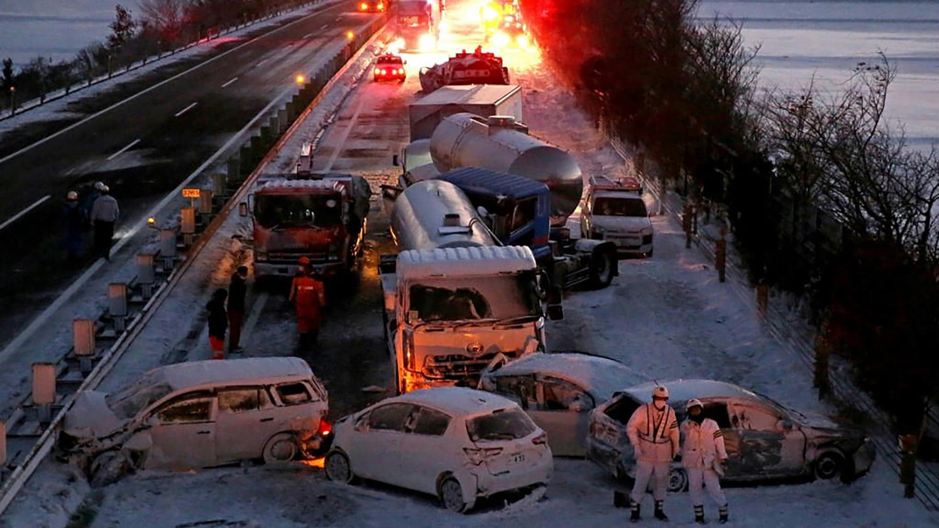 Immense Snowstorm Causes 134-Car Pileup on Crowded Japanese Highway