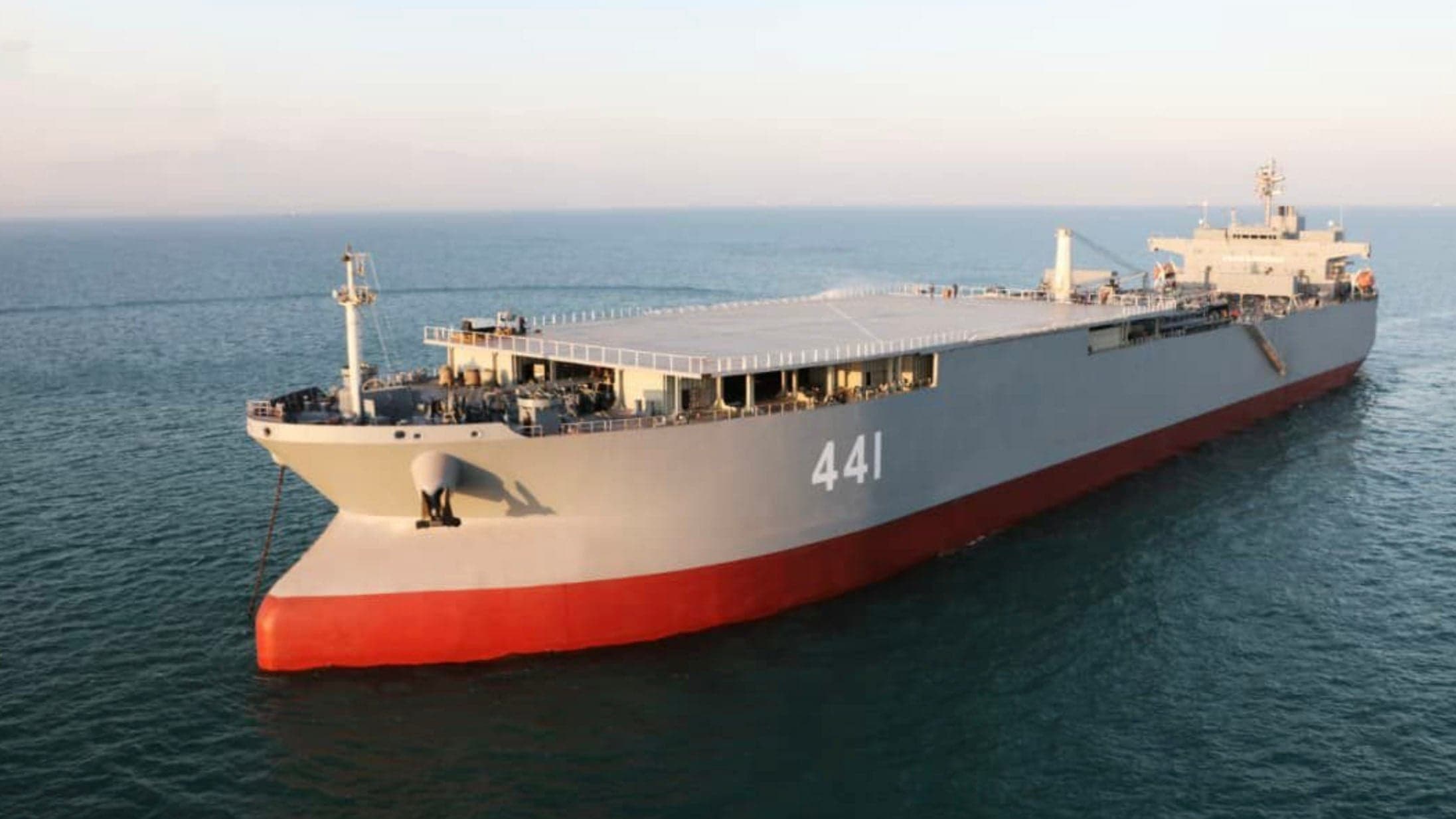 Iran Commissions Its Massive Oil Tanker Turned Sea Base Into Service
