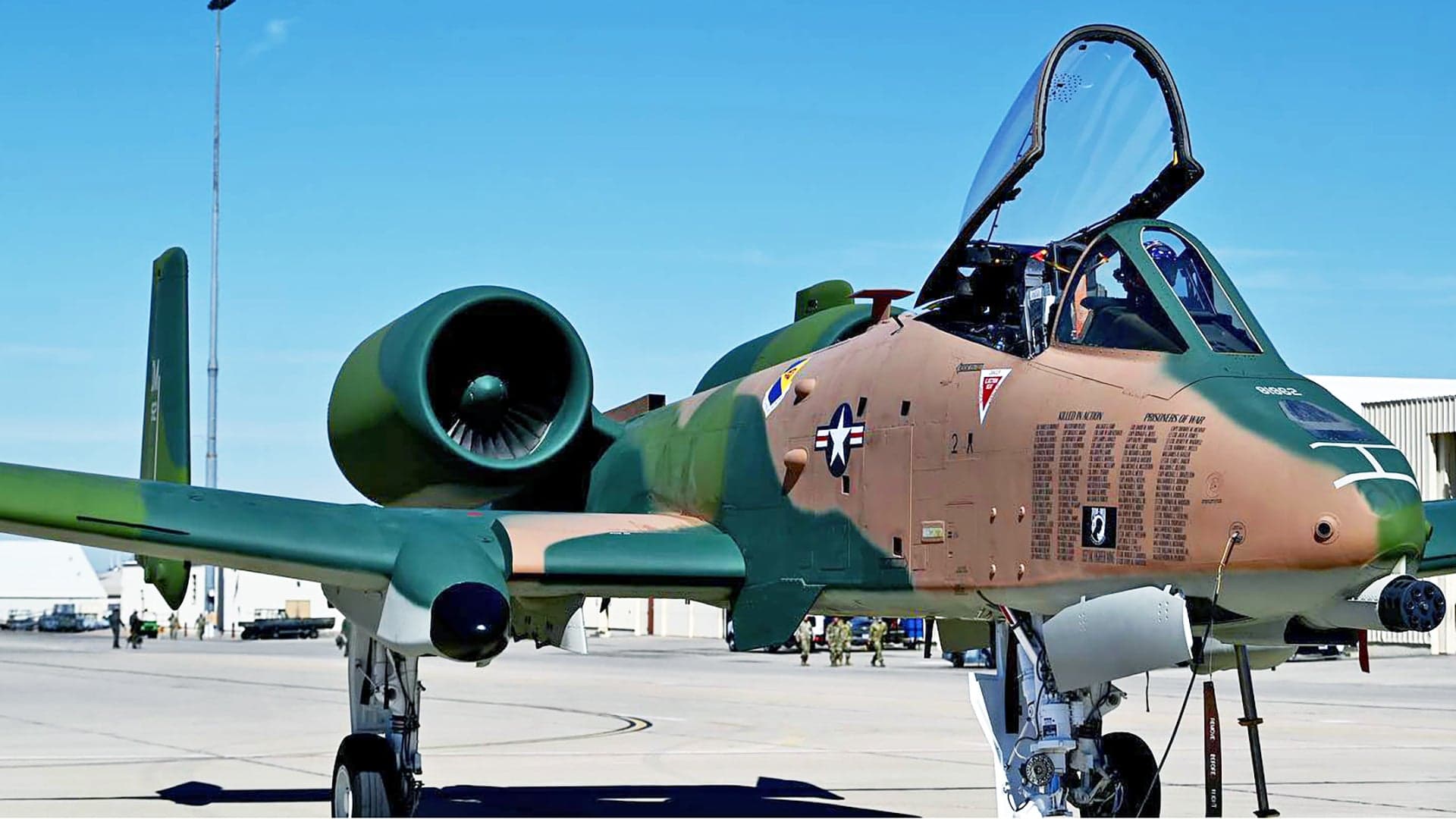 A-10 Warthog Emerges Painted In Green And Tan Camouflage