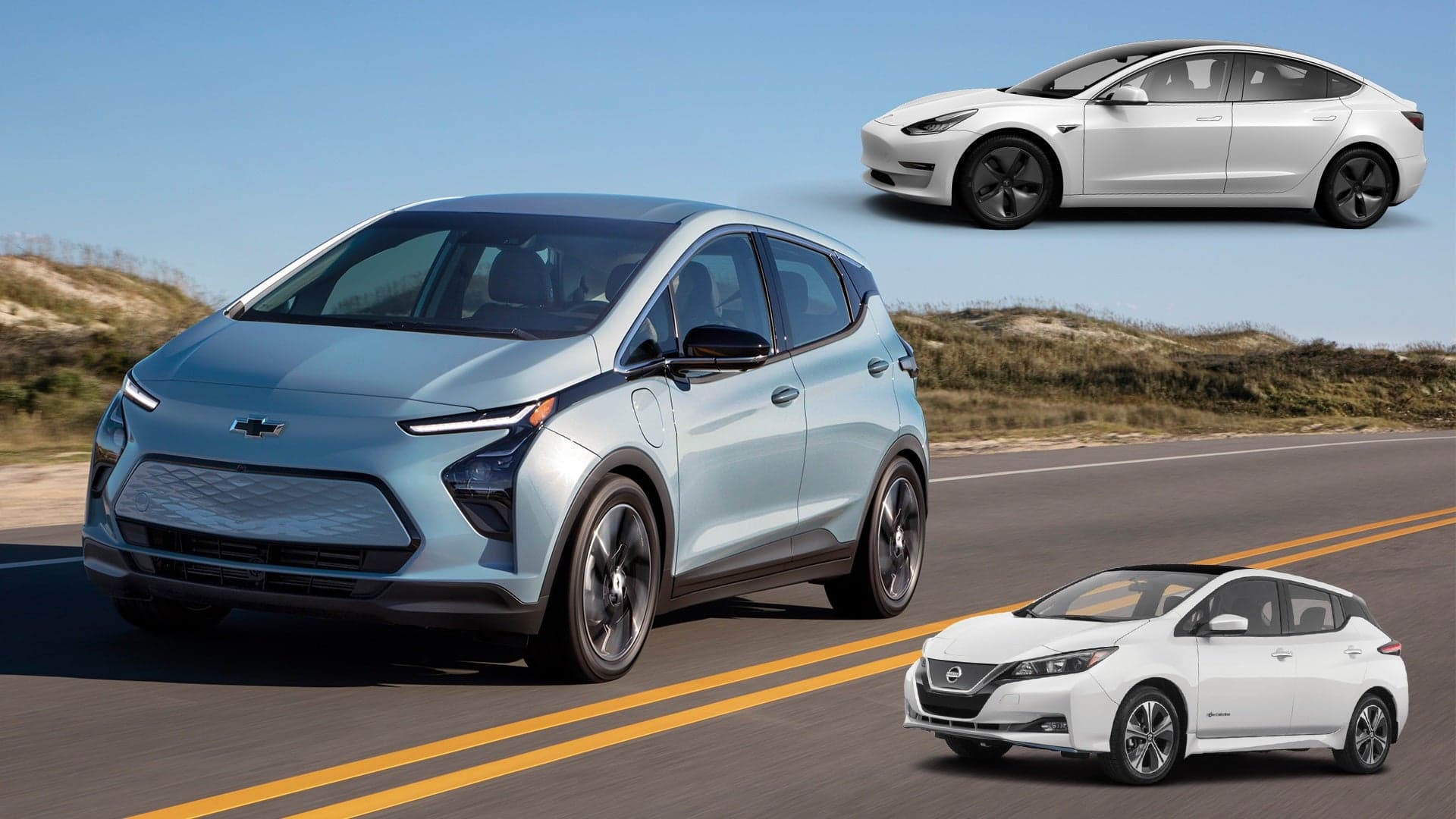 The 2022 Chevrolet Bolt EV Compared to the Tesla Model 3 and Nissan Leaf