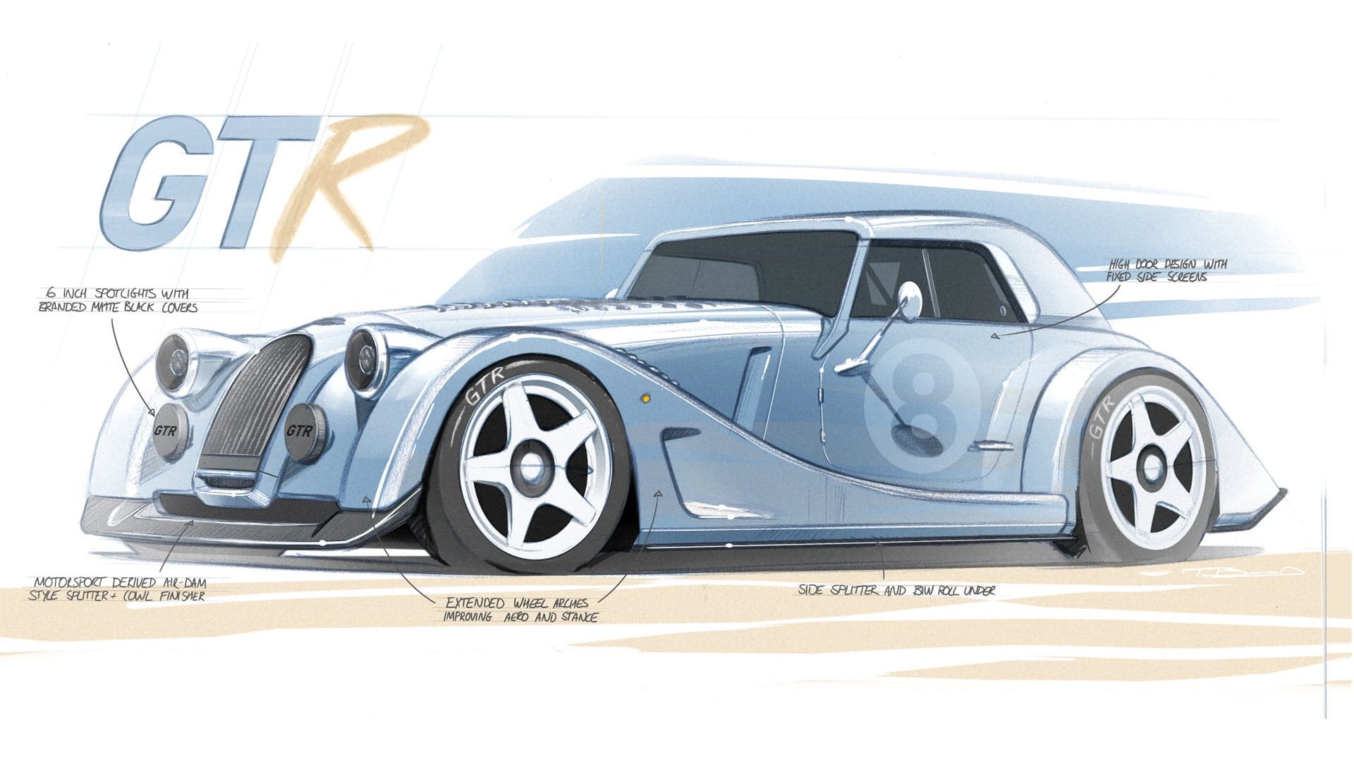 Morgan’s New Plus 8 GTR With a BMW V8 Looks Almost Modern Thanks to Wild Aero